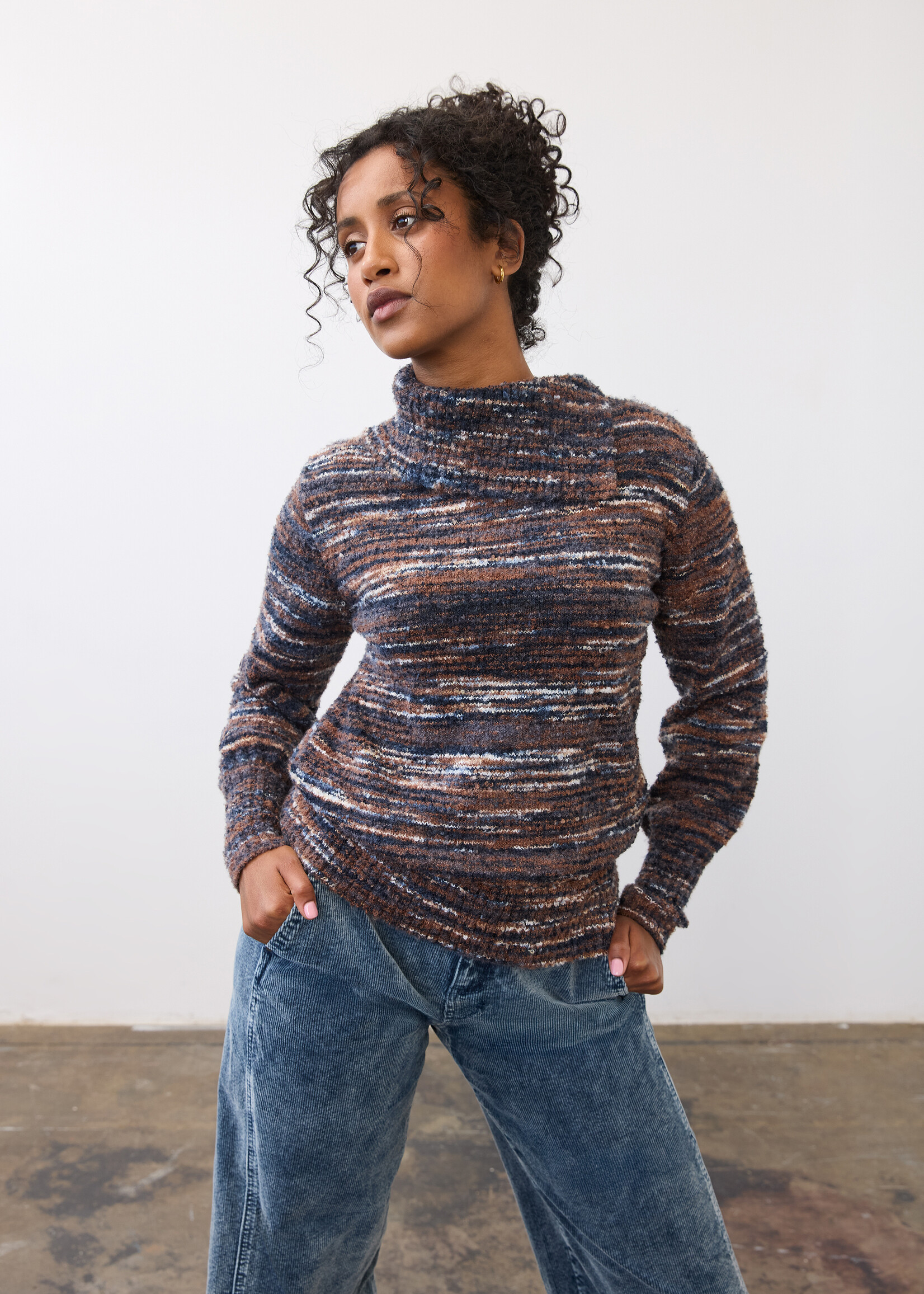 French Dressing Jeans FDJ Envelope Collar Sweater