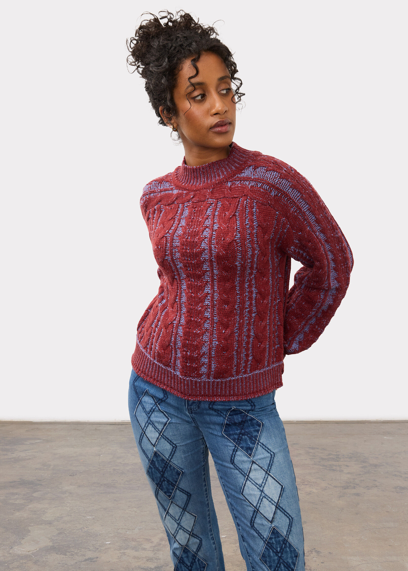 Charlie B FDJ Cable Detail Sweater