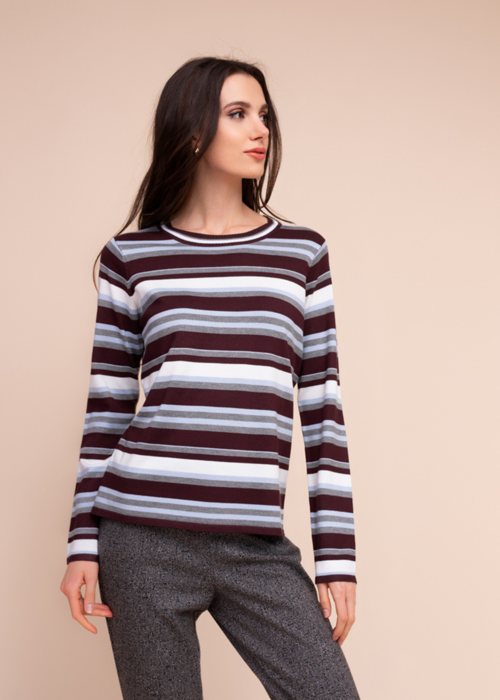 Alison Sheri Alison Sheri Striped Crew Sweater