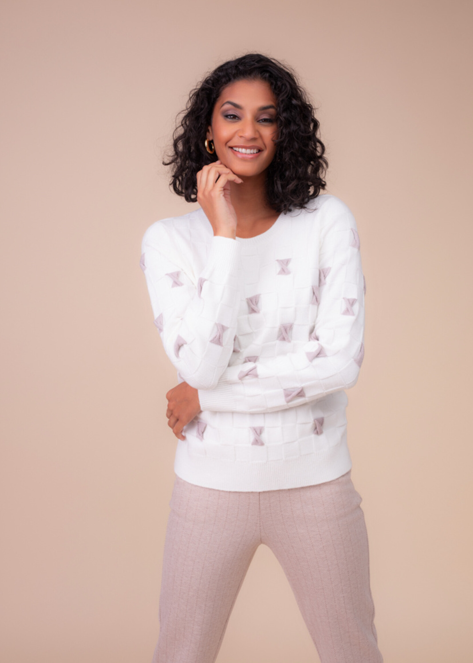 Alison Sheri Alison Sheri Crew Sweater with Bow Detail