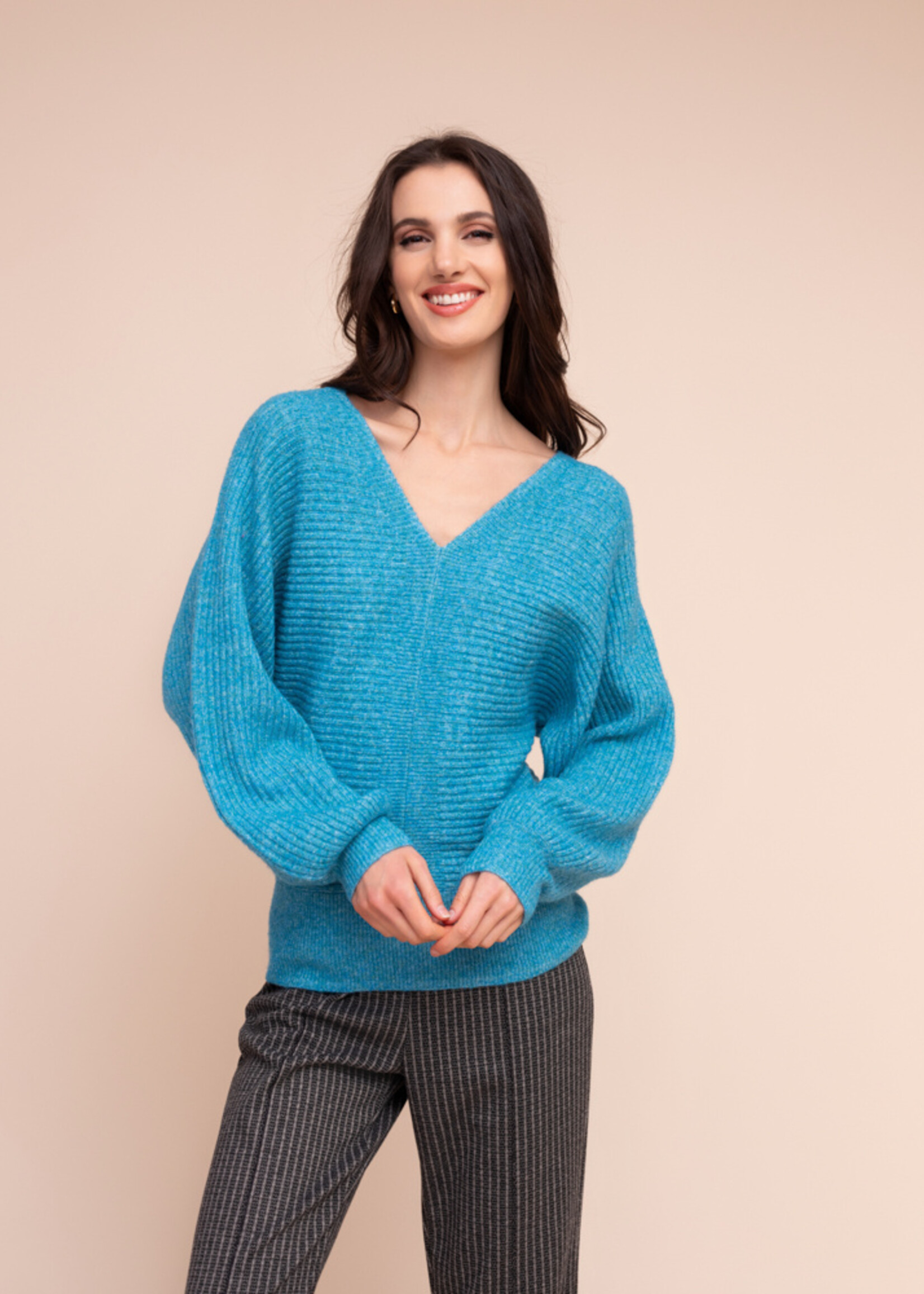 Alison Sheri Alison Sheri Double Vneck Sweater