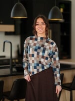 Rien Ne Se Perd Rien Ne Se Perd Mock Neck Colour Block Top