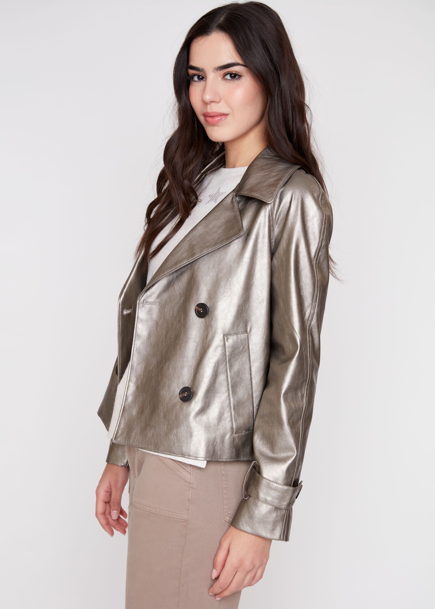 Renuar Renuar Pleather Swing Jacket