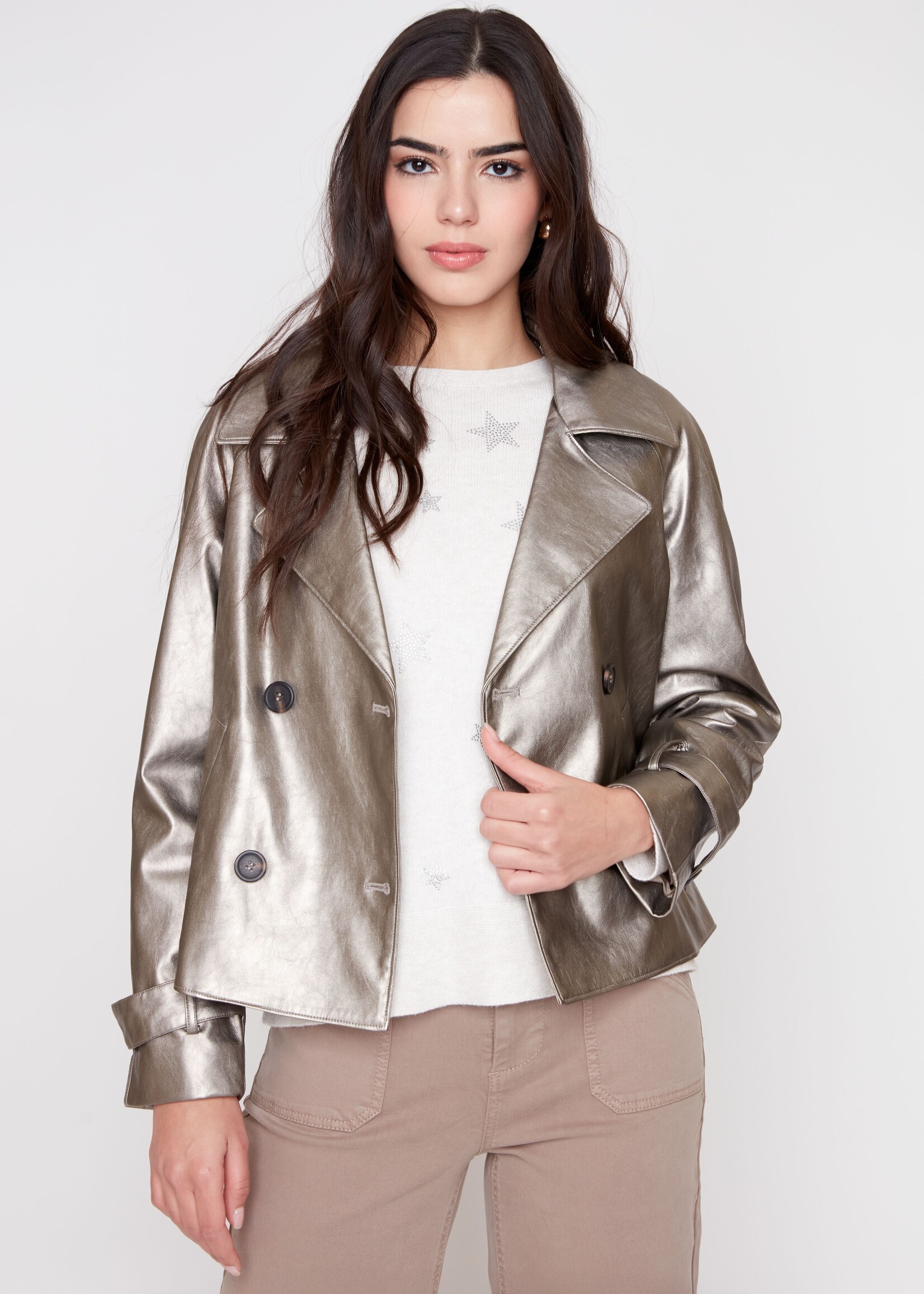 Renuar Renuar Pleather Swing Jacket