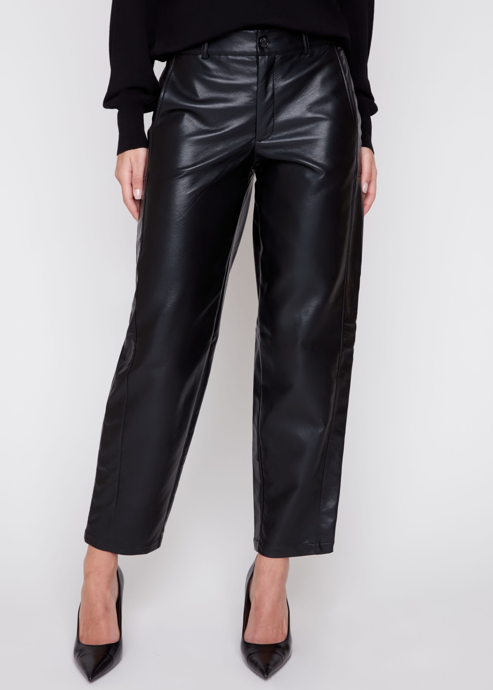 Renuar Renuar Pleather Barrel Pant