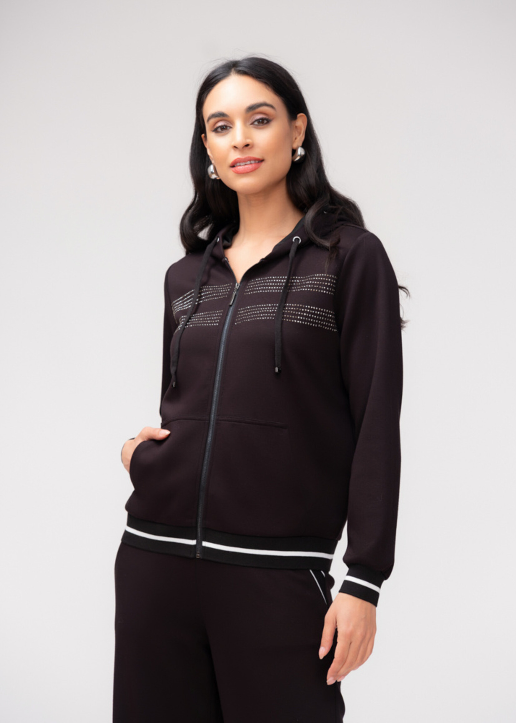 Elena Wang Elena Wang  Sparkle Detail Zip Jacket