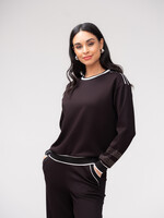 Elena Wang Elena Wang  Sparkle Slv Detail Sweatshirt