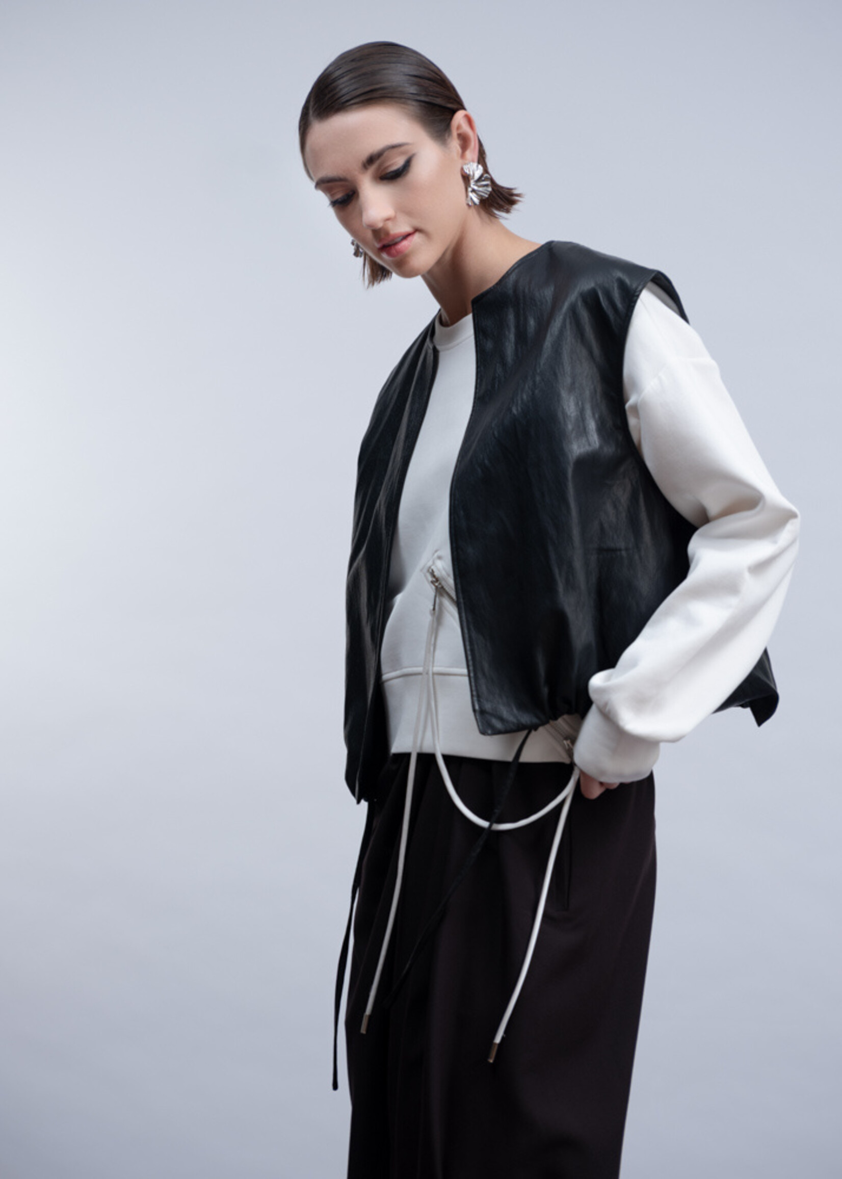 Haako Haako Faux Leather Vest