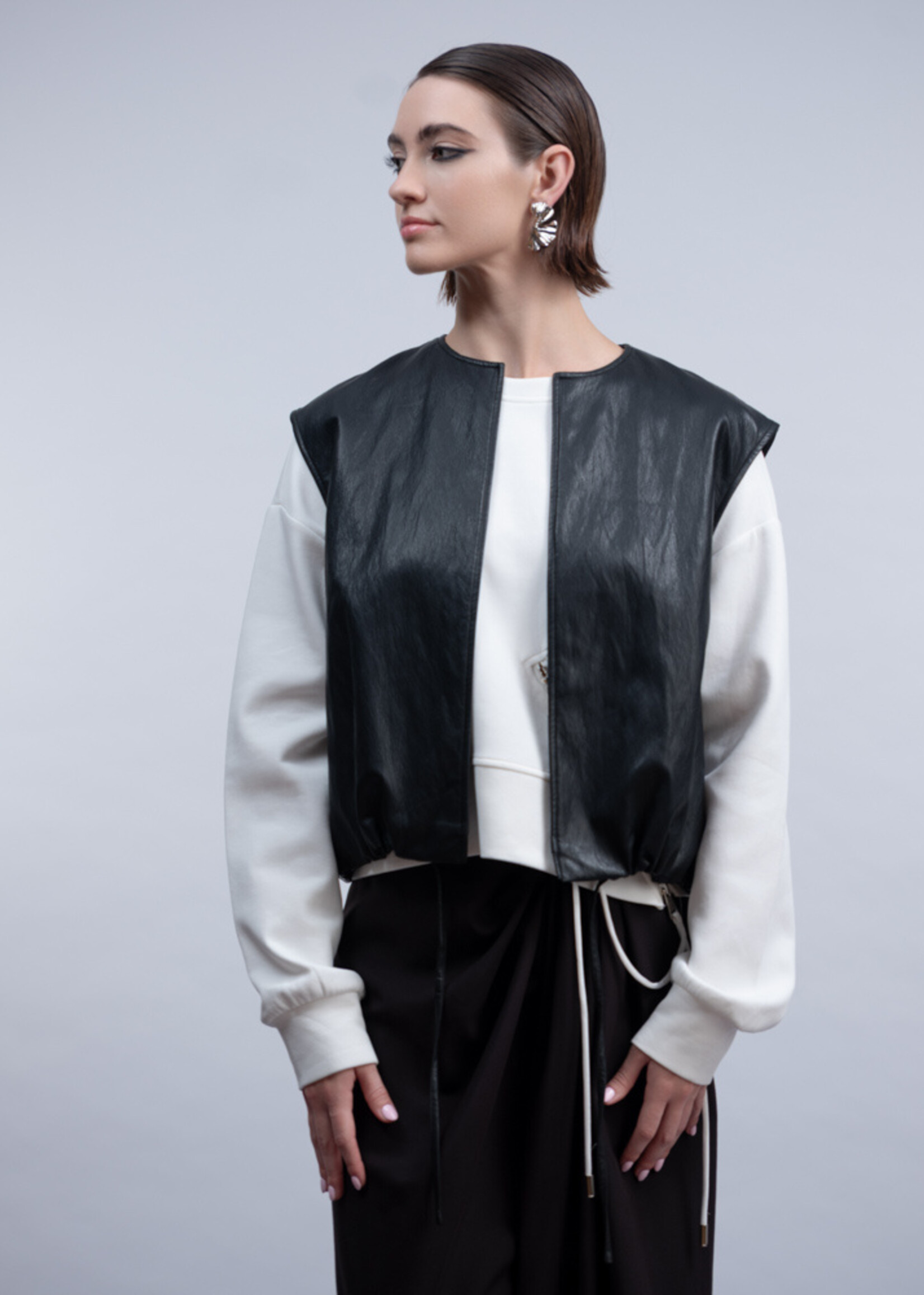 Haako Haako Faux Leather Vest