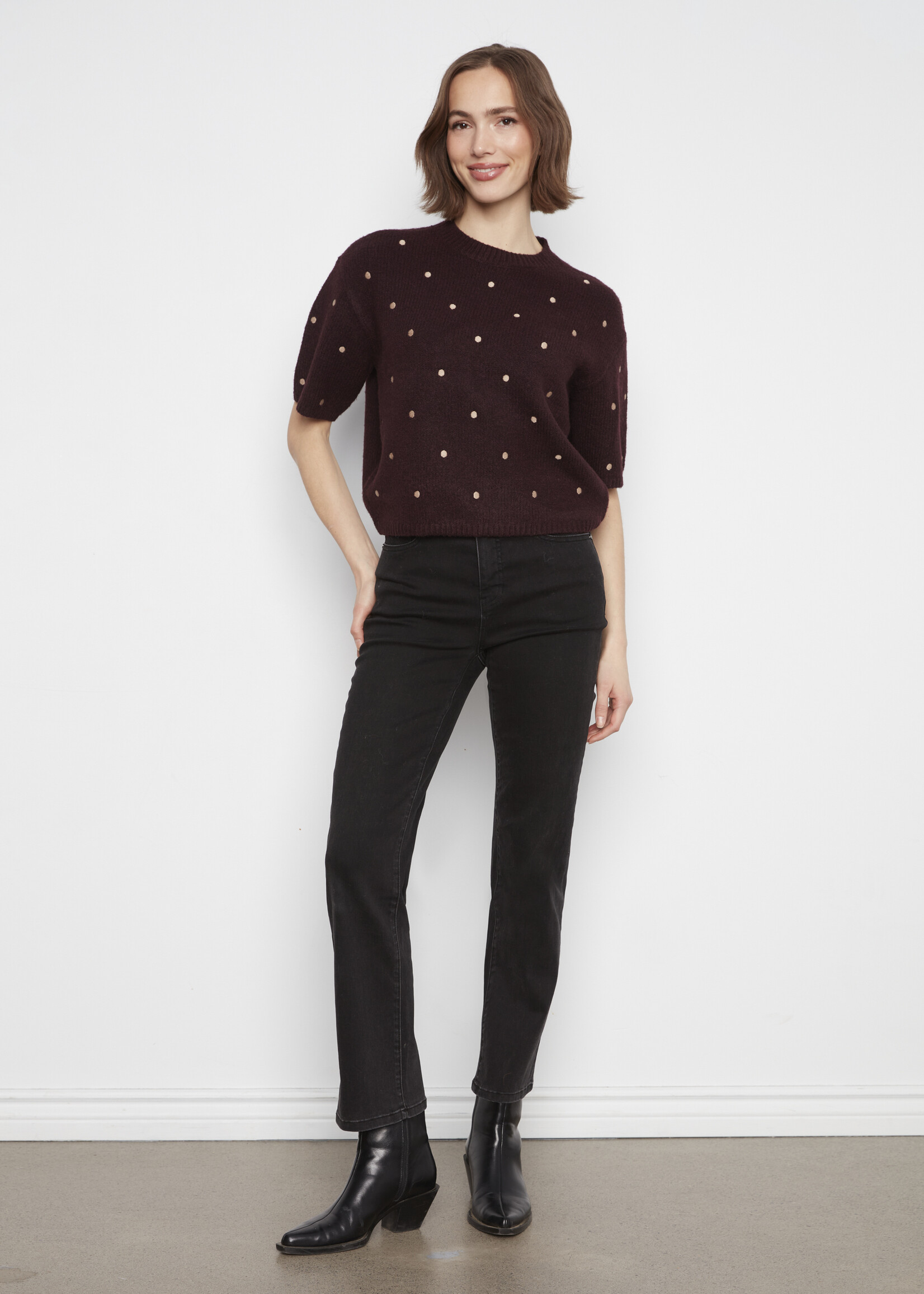 Charlie B Charlie B Polka Dot Sweater