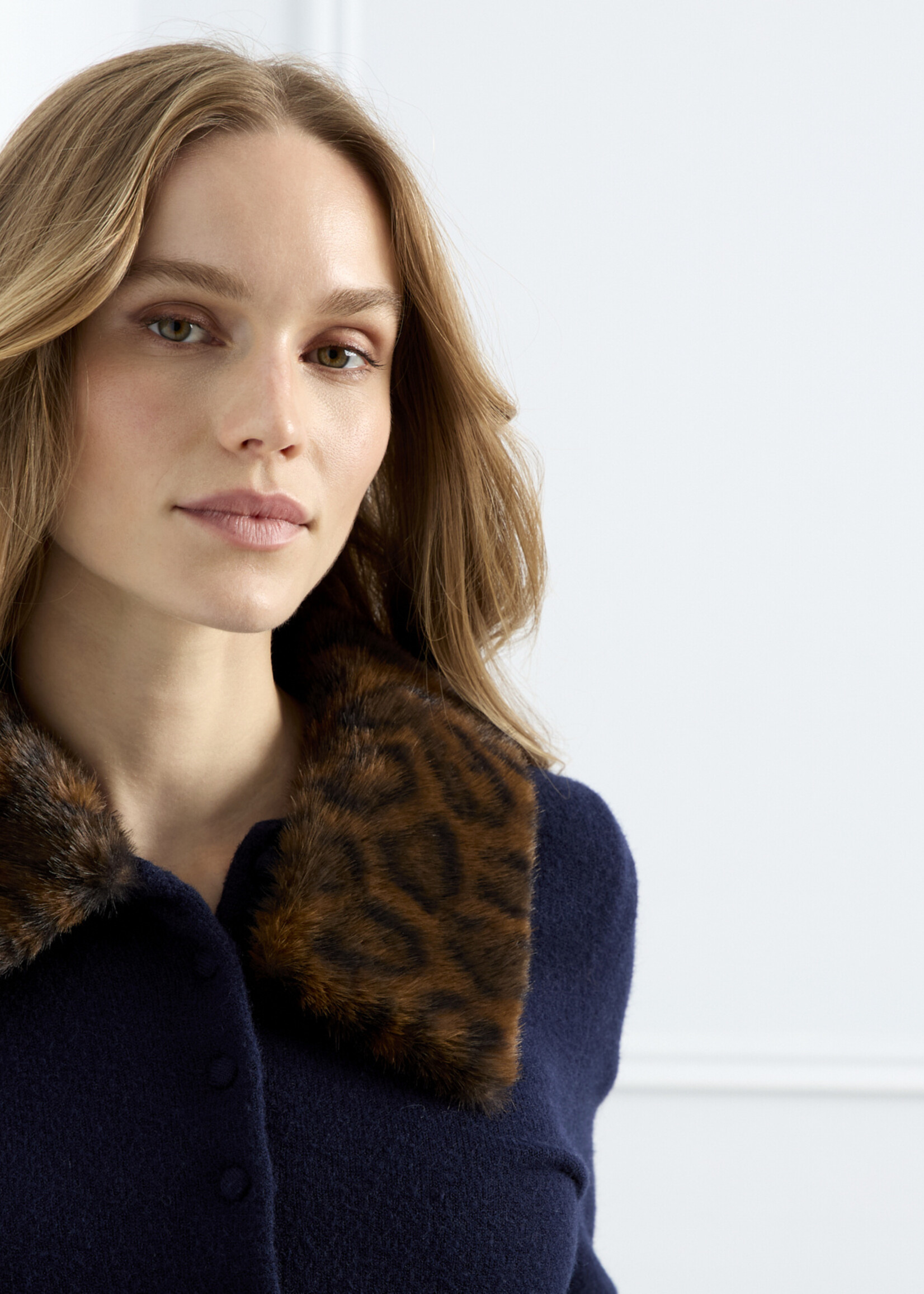 Charlie B Charlie B Cardi with Faux Fur Removable Collar