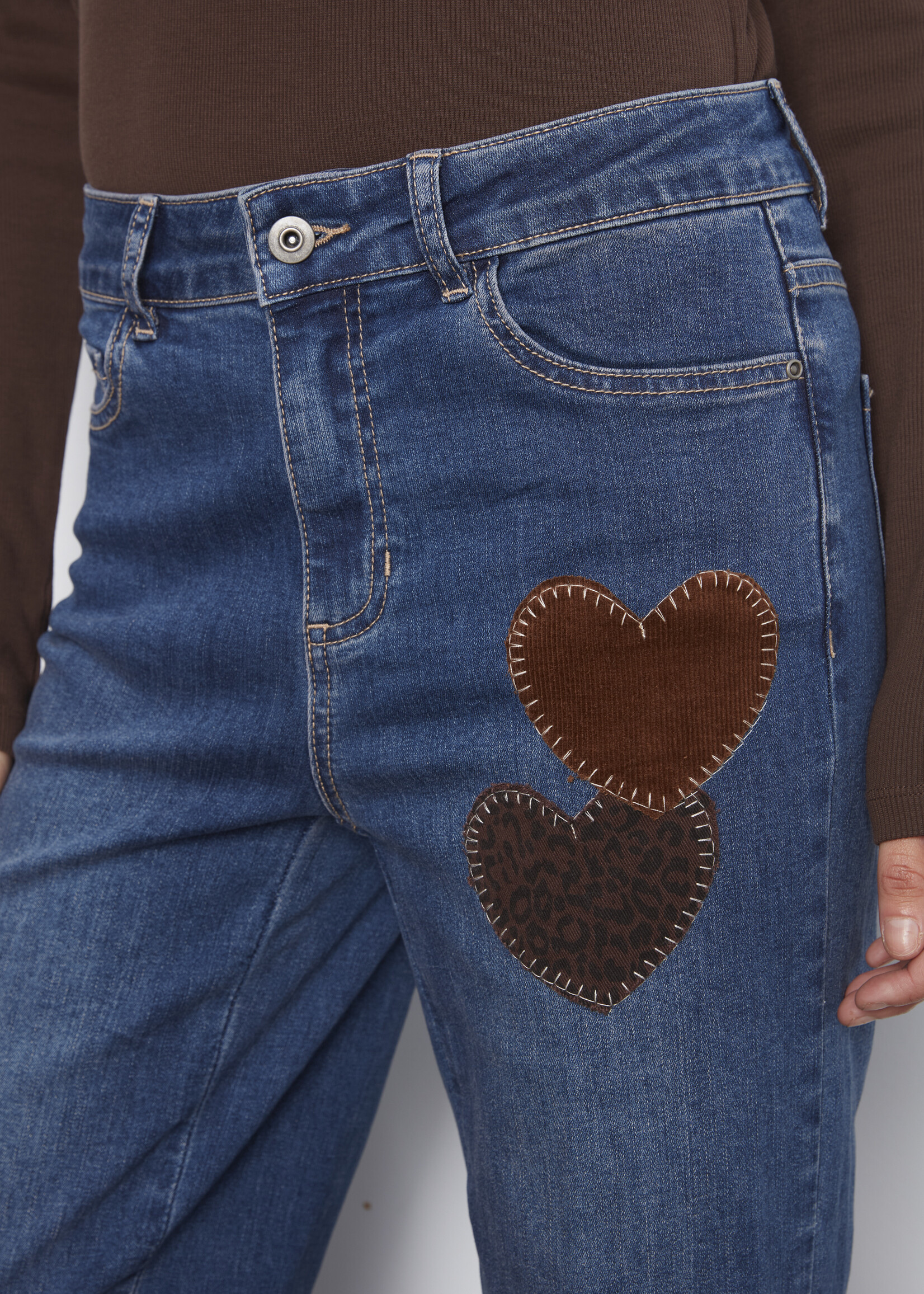 Charlie B Charlie B Jeans with Heart Patches