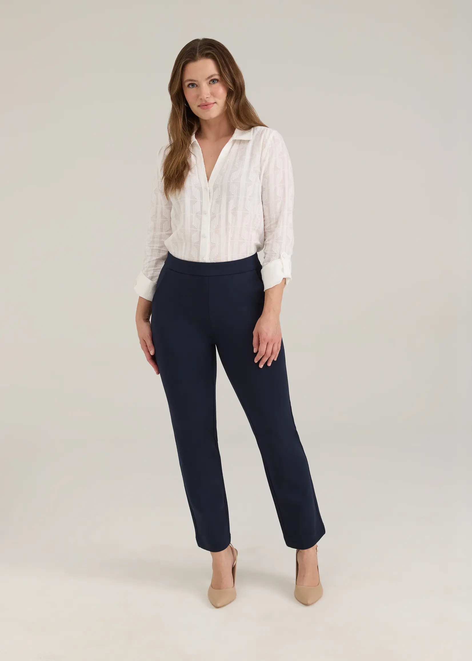 French Dressing Jeans FDJ Pull On Straight Ankle Pant