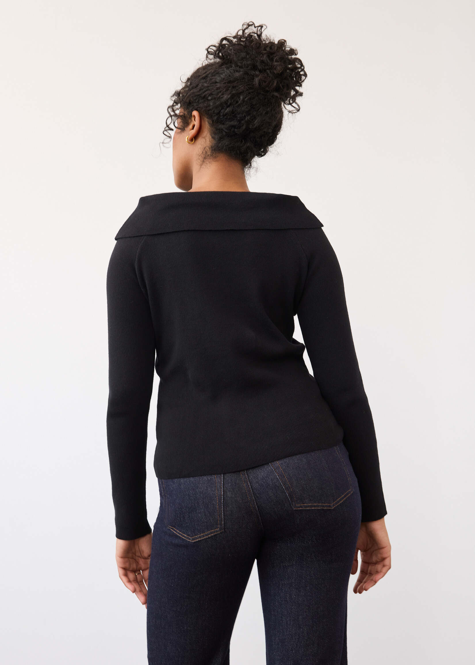 French Dressing Jeans FDJ Off The Shoulder Sweater