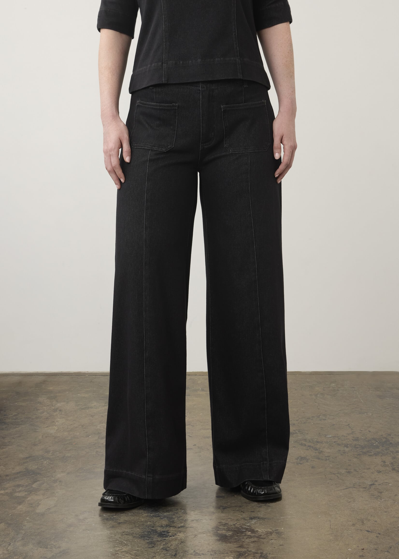 French Dressing Jeans FDJ Front Pocket Wide Leg Jean