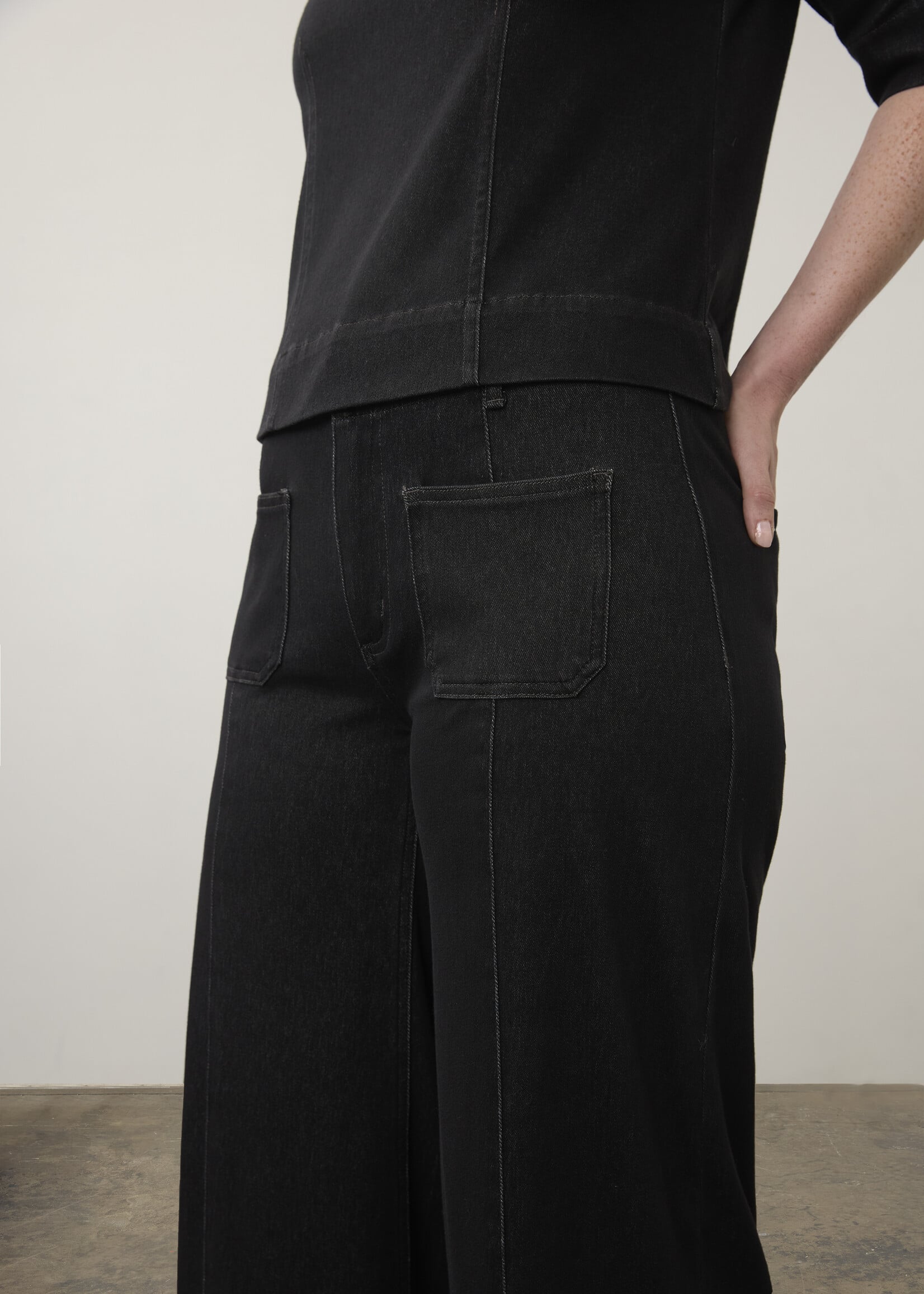 French Dressing Jeans FDJ Front Pocket Wide Leg Jean