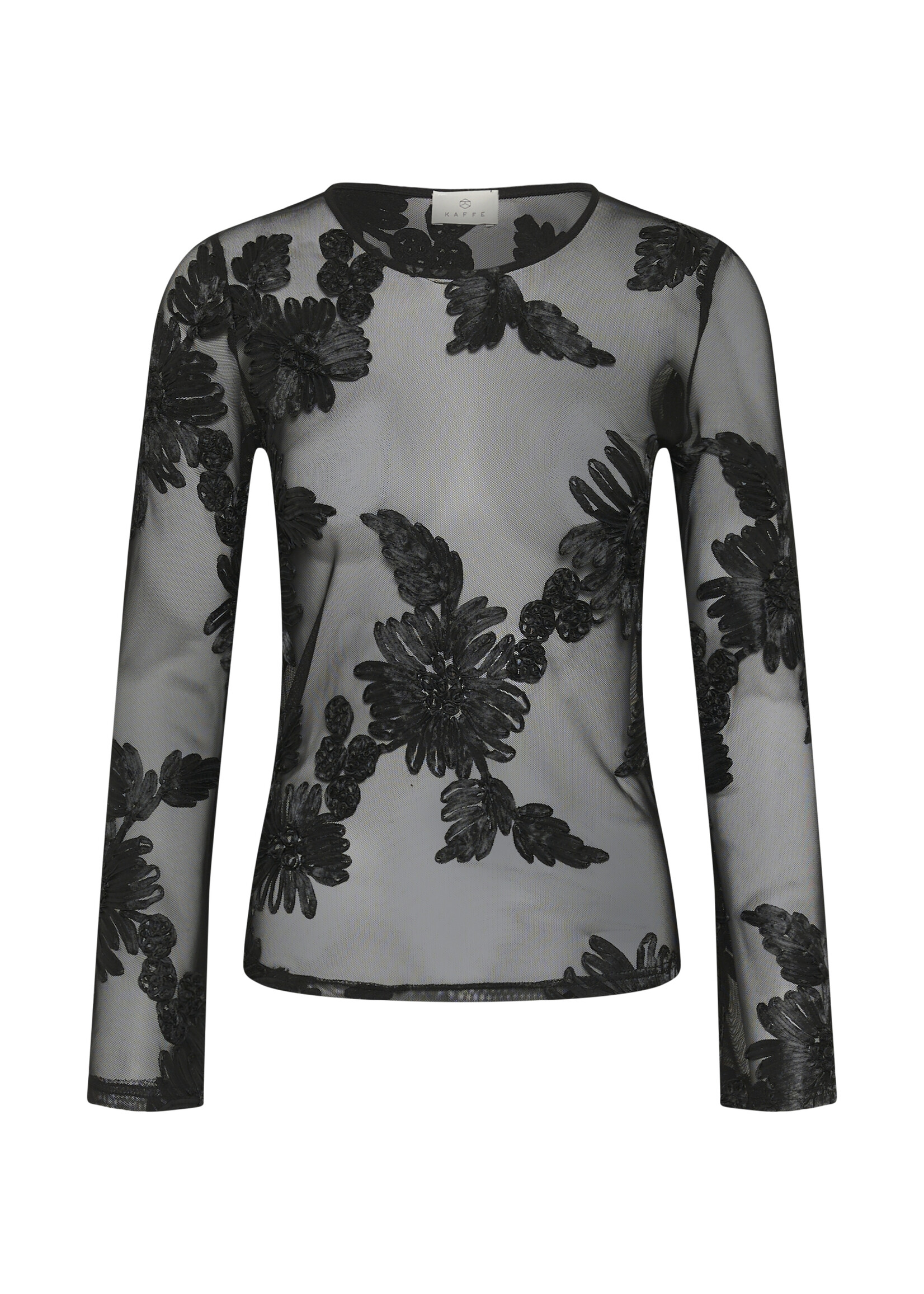 Kaffe Kaffe Julianne Sheer Velvet Detail Top