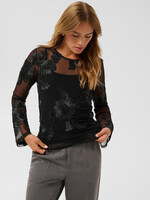 Kaffe Kaffe Julianne Sheer Velvet Detail Top