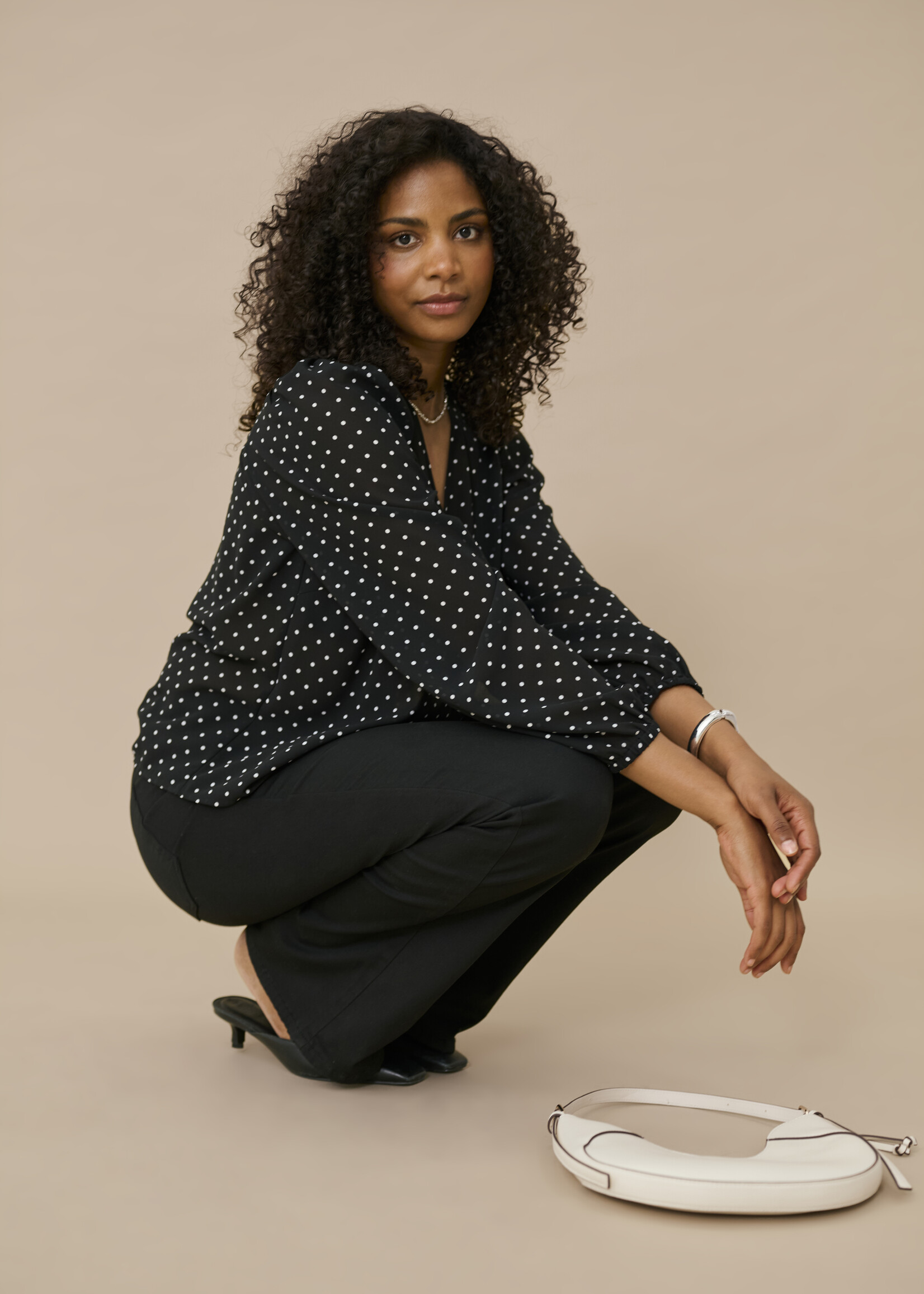 Kaffe Kaffe Mindy Polka Dot Blouse