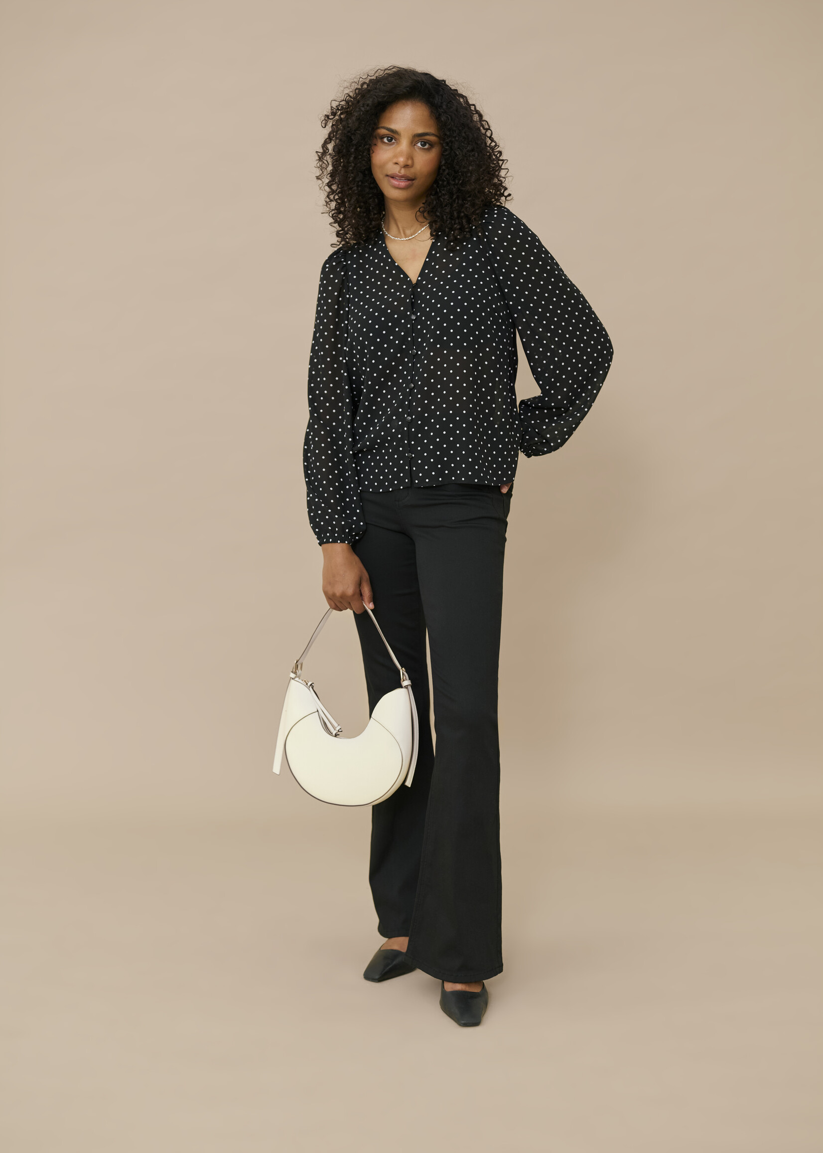 Kaffe Kaffe Mindy Polka Dot Blouse