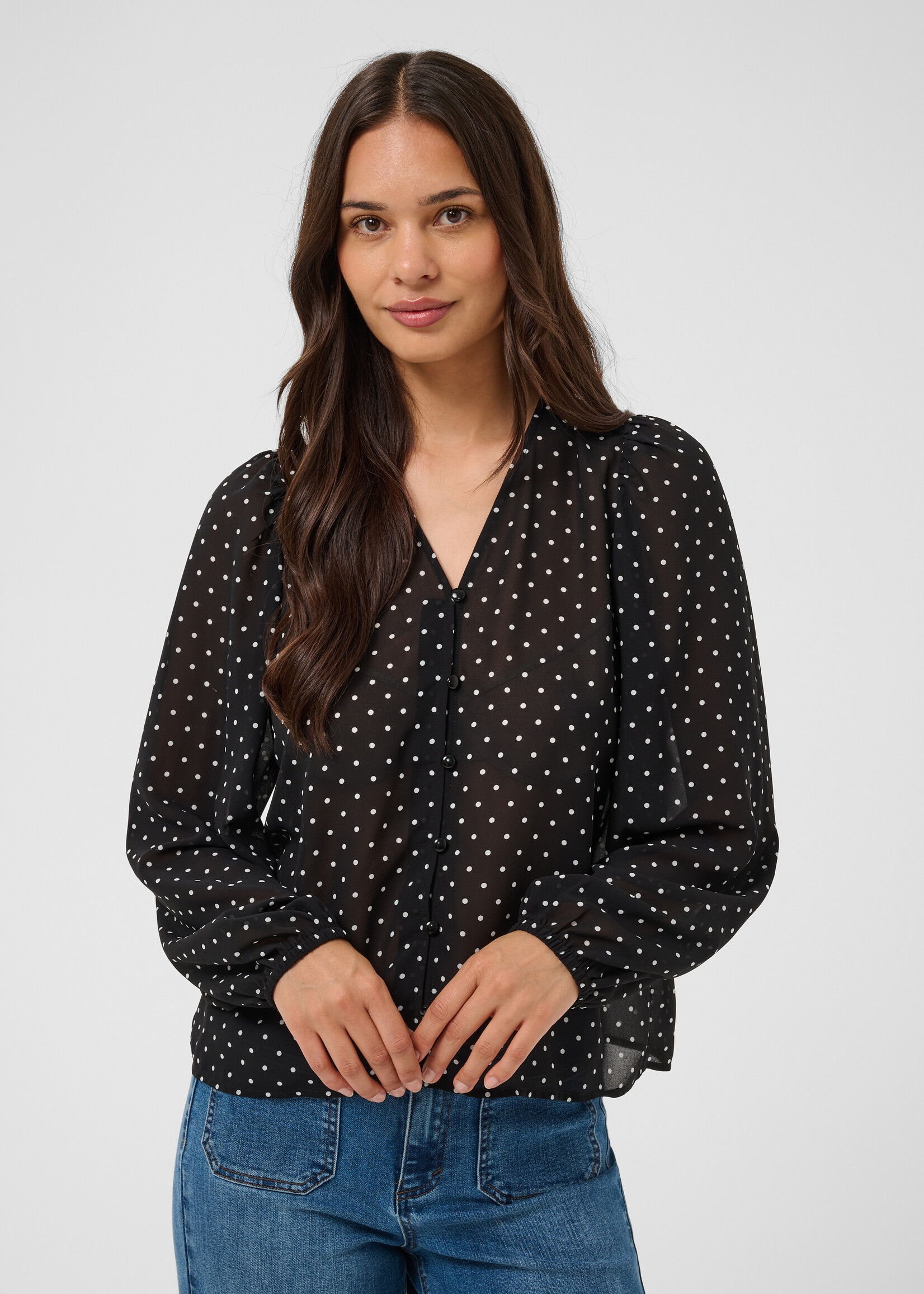 Kaffe Kaffe Mindy Polka Dot Blouse