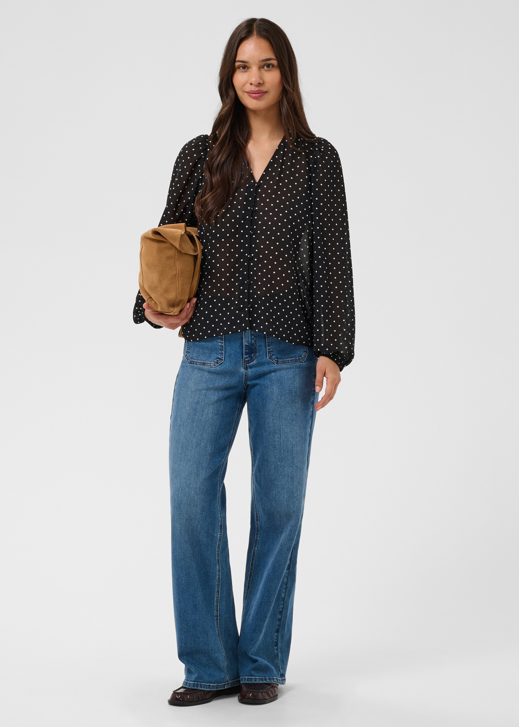 Kaffe Kaffe Mindy Polka Dot Blouse
