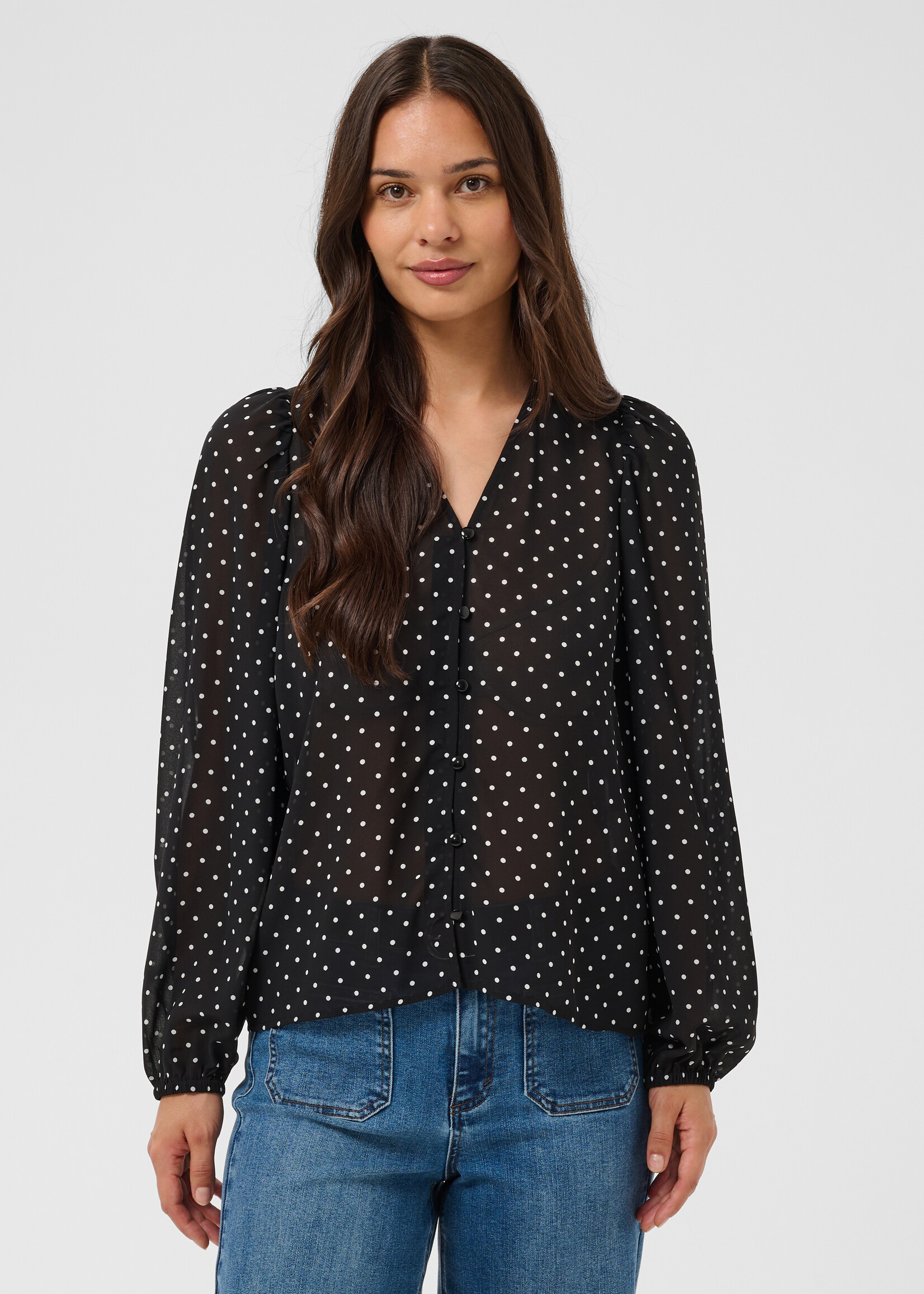 Kaffe Kaffe Mindy Polka Dot Blouse