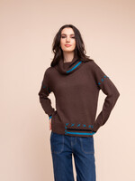 Alison Sheri Alison Sheri "X" Detail Cowl Neck Sweater
