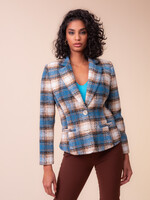 Alison Sheri Alison Sheri Plaid Knit Blazer