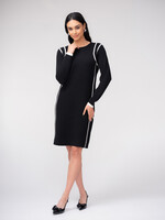 Elena Wang Elena Wang Knit Dress with White Piping