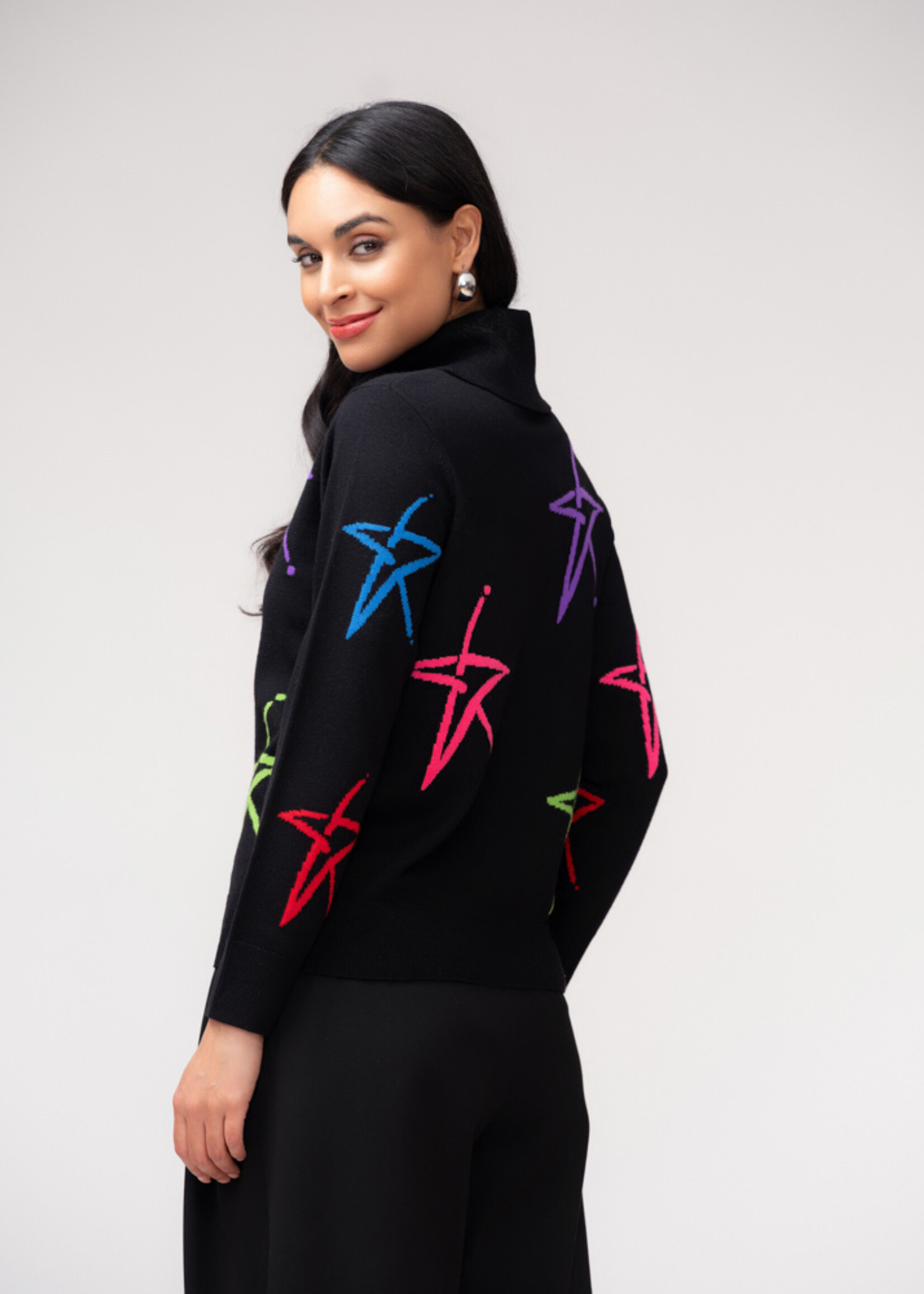 Elena Wang Elena Wang  Coloured Stars Cowl Neck Sweater