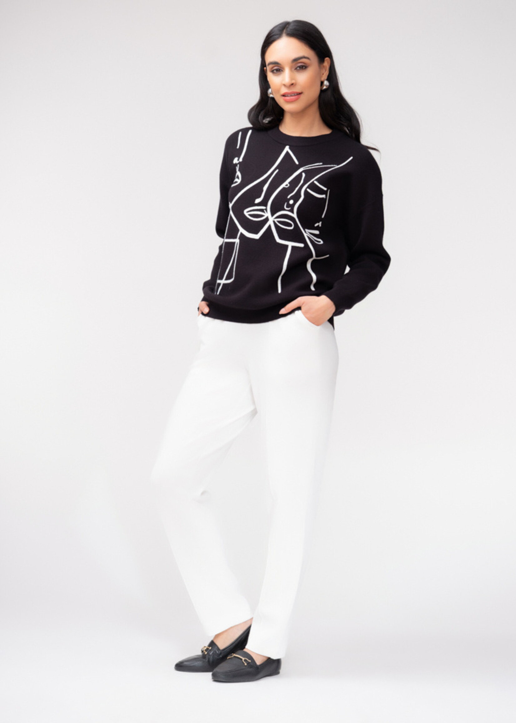 Elena Wang Elena Wang Faces Crew Sweater