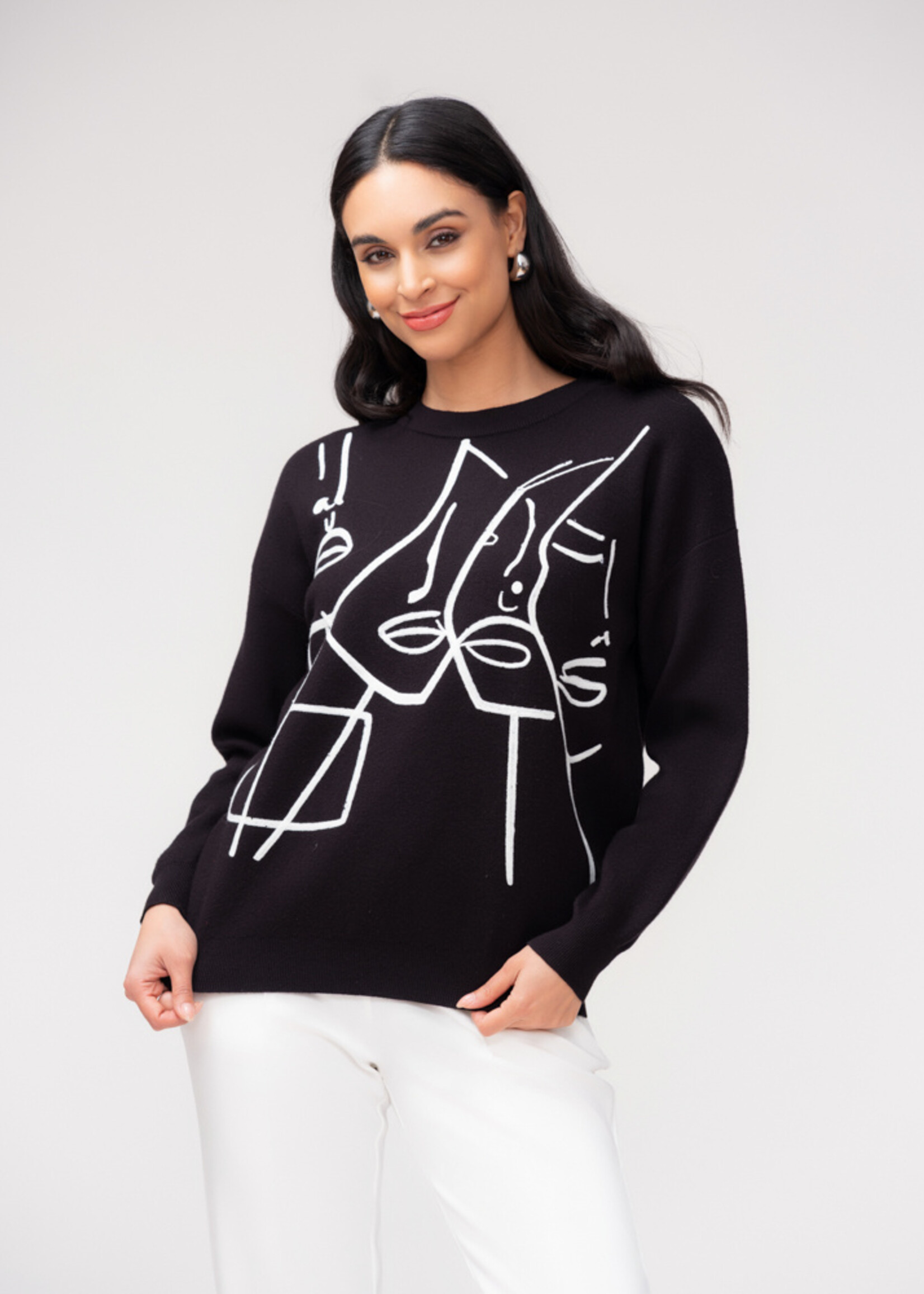 Elena Wang Elena Wang Faces Crew Sweater