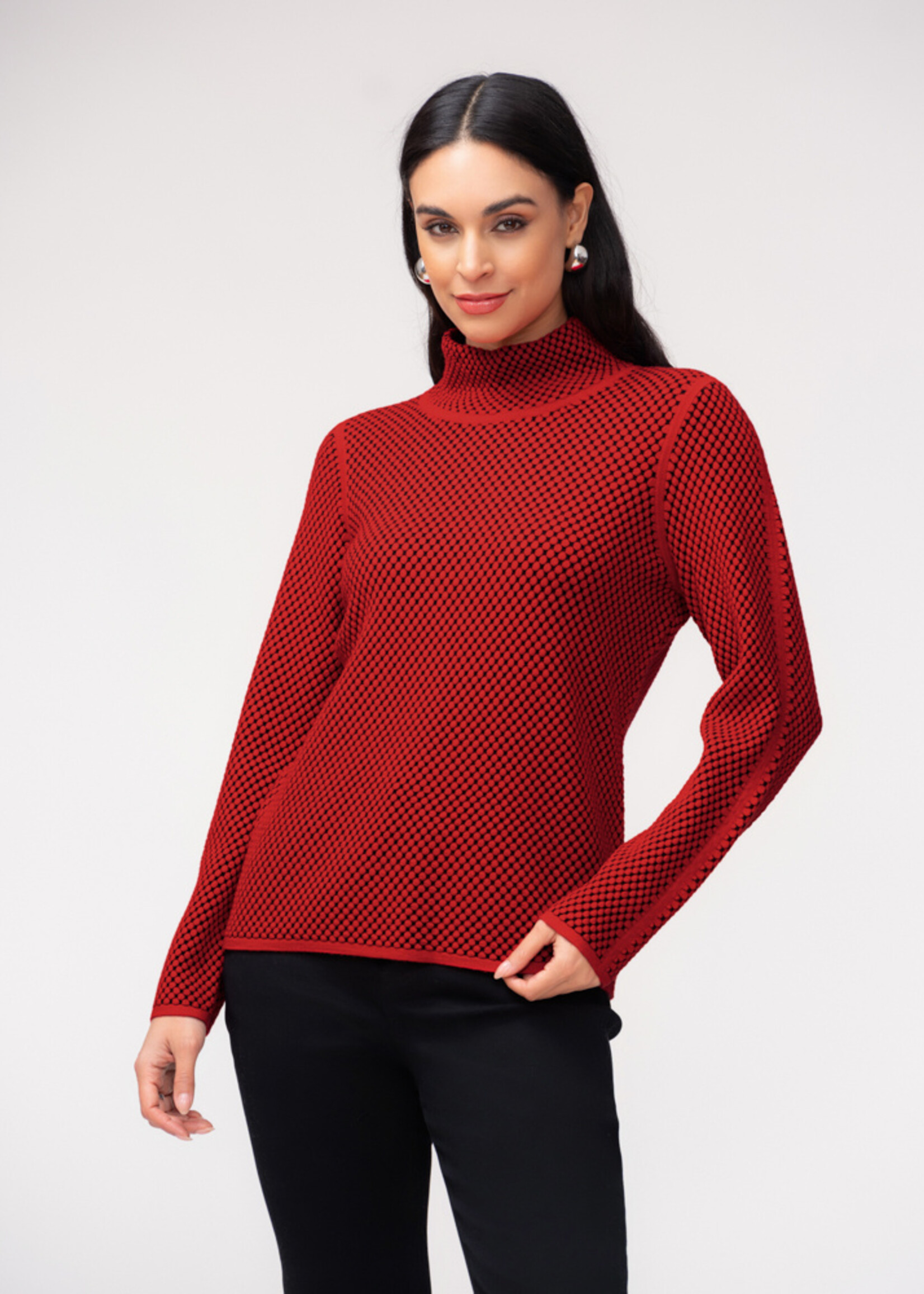 Elena Wang Elena Wang Crew Neck Honeycomb Sweater
