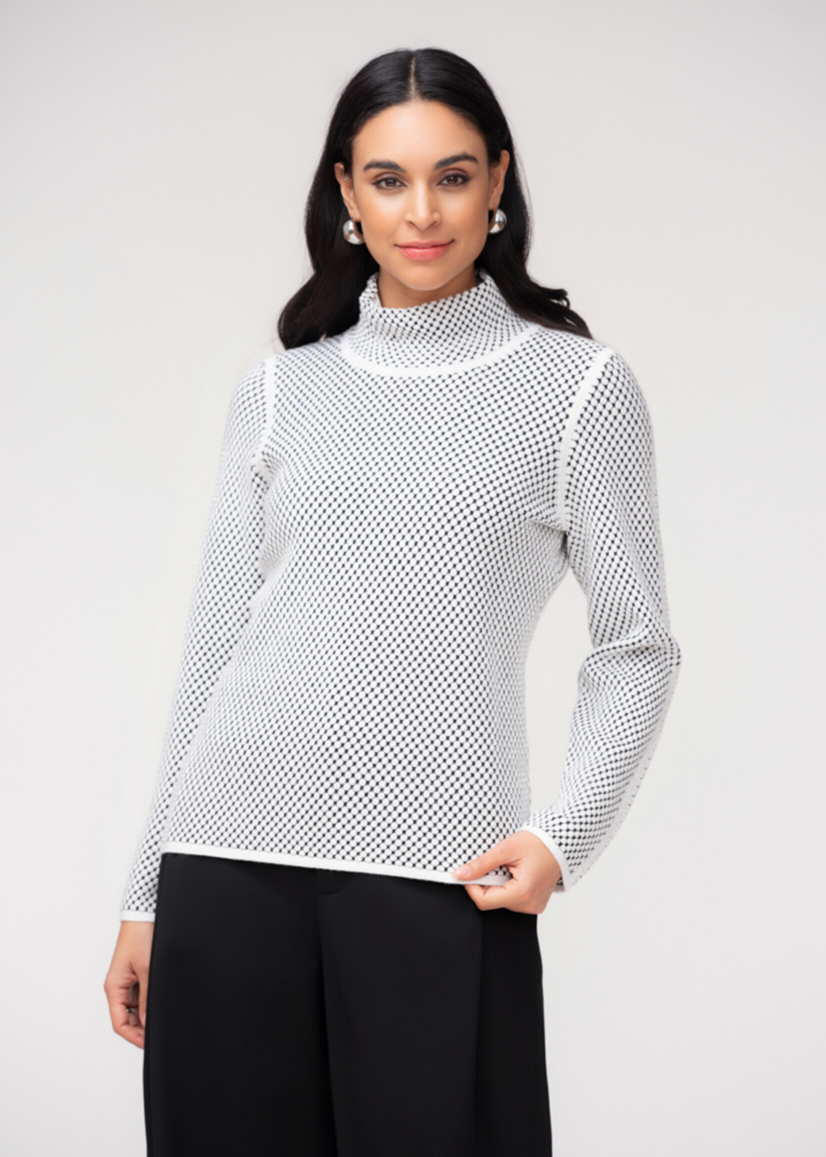 Elena Wang Elena Wang Crew Neck Honeycomb Sweater