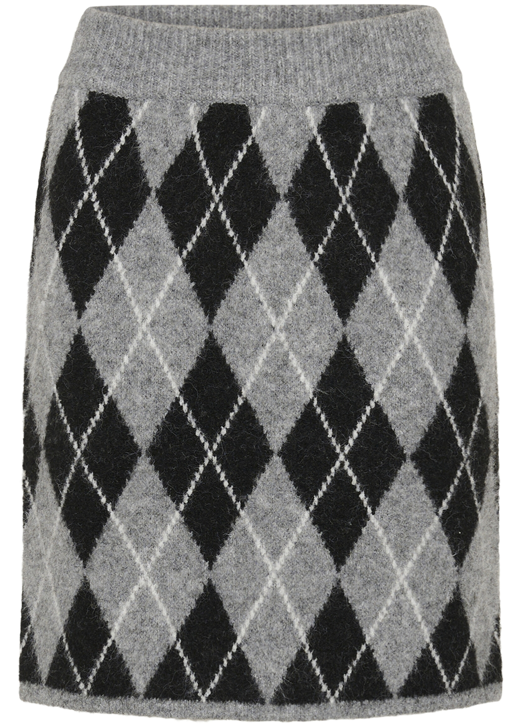 Kaffe Kaffe Simone Plaid Knit Pull On Skirt