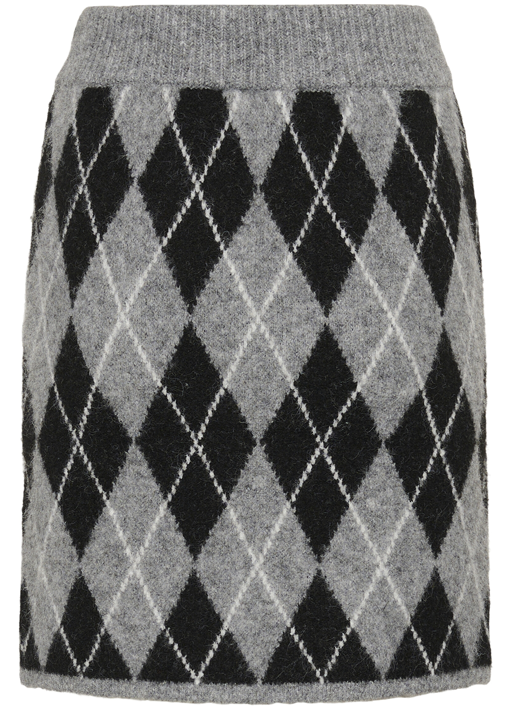 Kaffe Kaffe Simone Plaid Knit Pull On Skirt