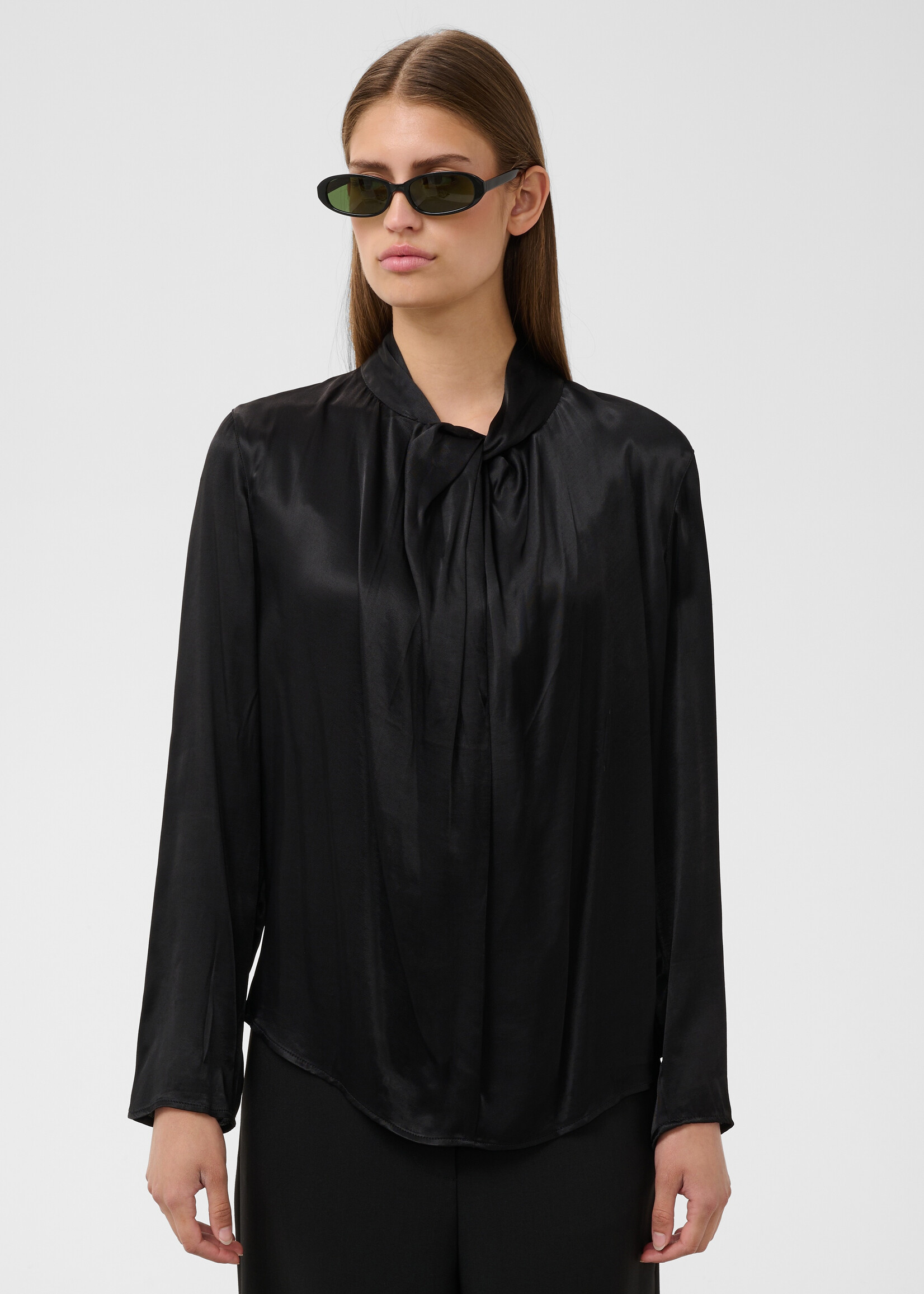 Soaked Soaked Nadeya Satin Twist Tie Neck Blouse