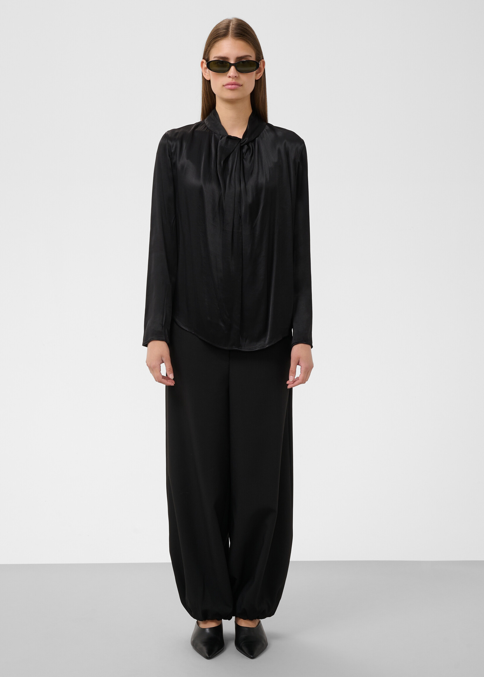 Soaked Soaked Nadeya Satin Twist Tie Neck Blouse