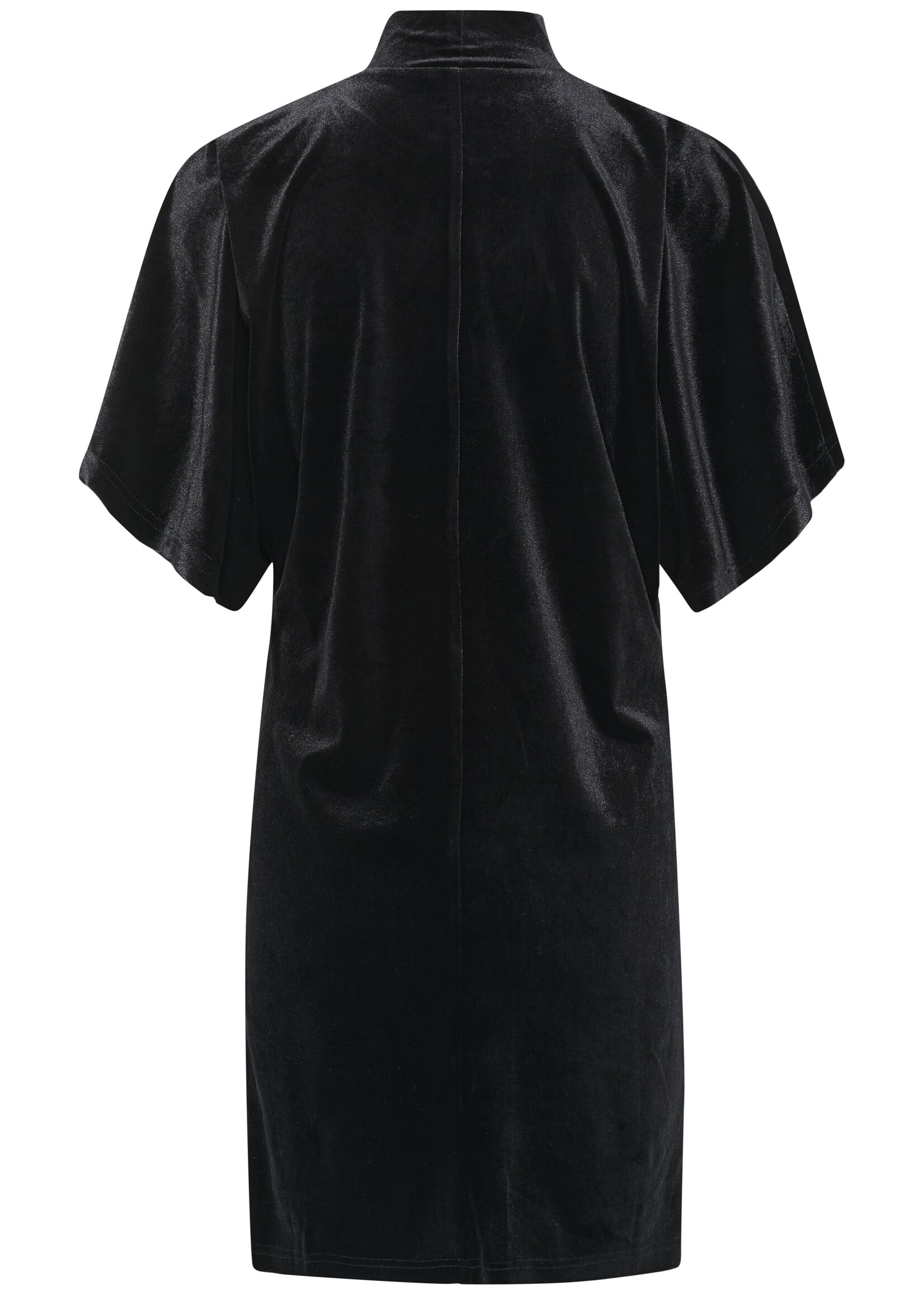 Kaffe Kaffe Kelly Mock Neck Short Slv Velour Dress
