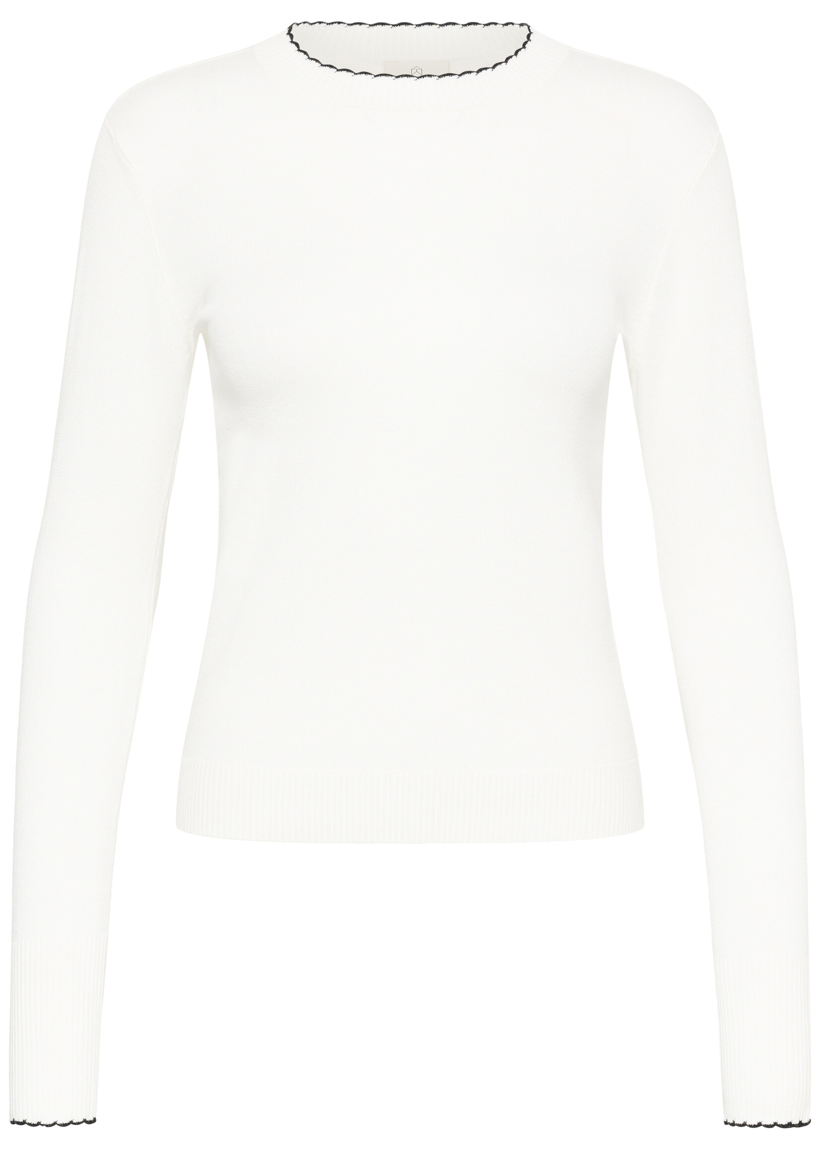 Kaffe Kaffe Lizza Scalloped Crew Sweater