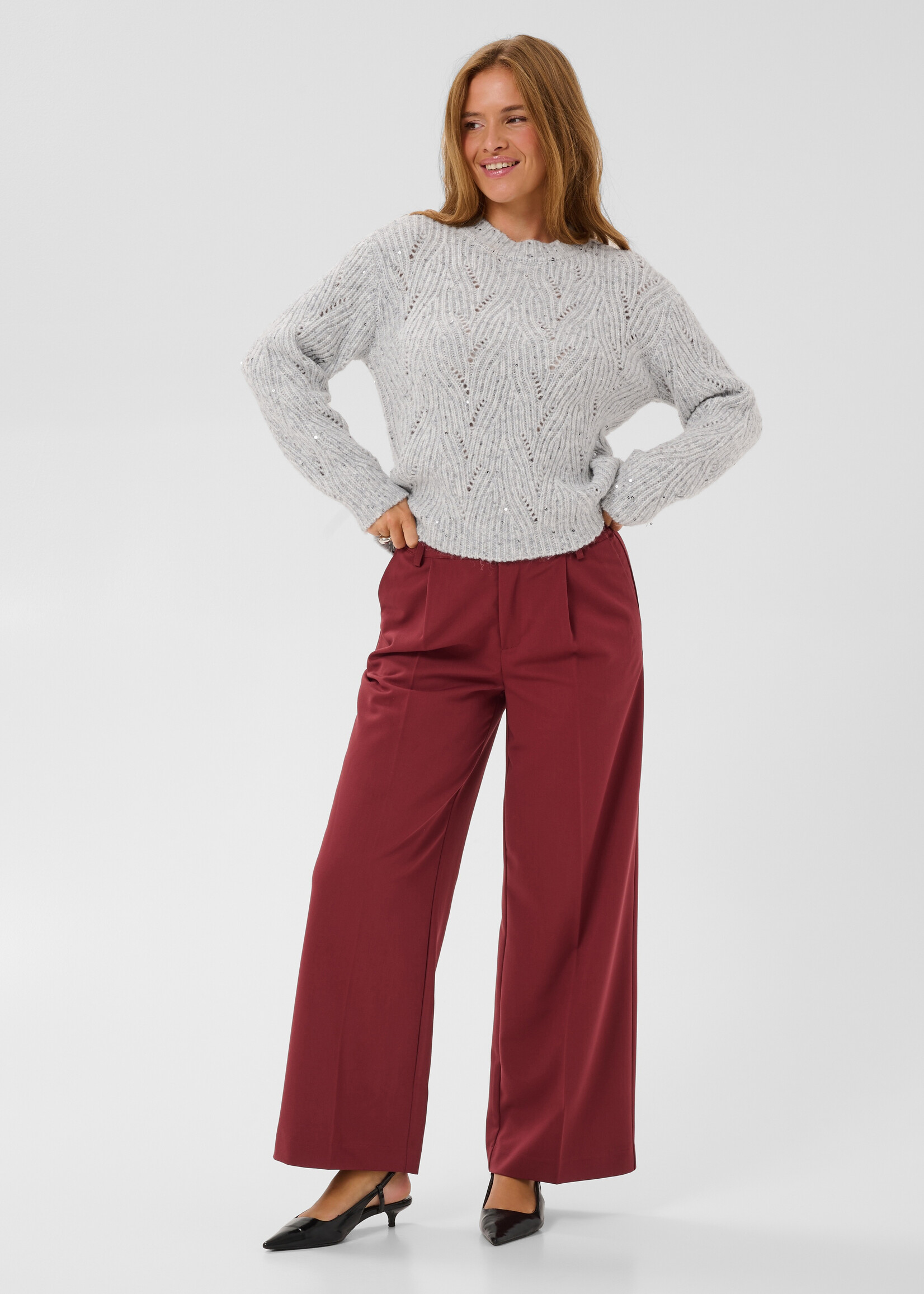 Kaffe Kaffe Quin Sequin Crew Sweater