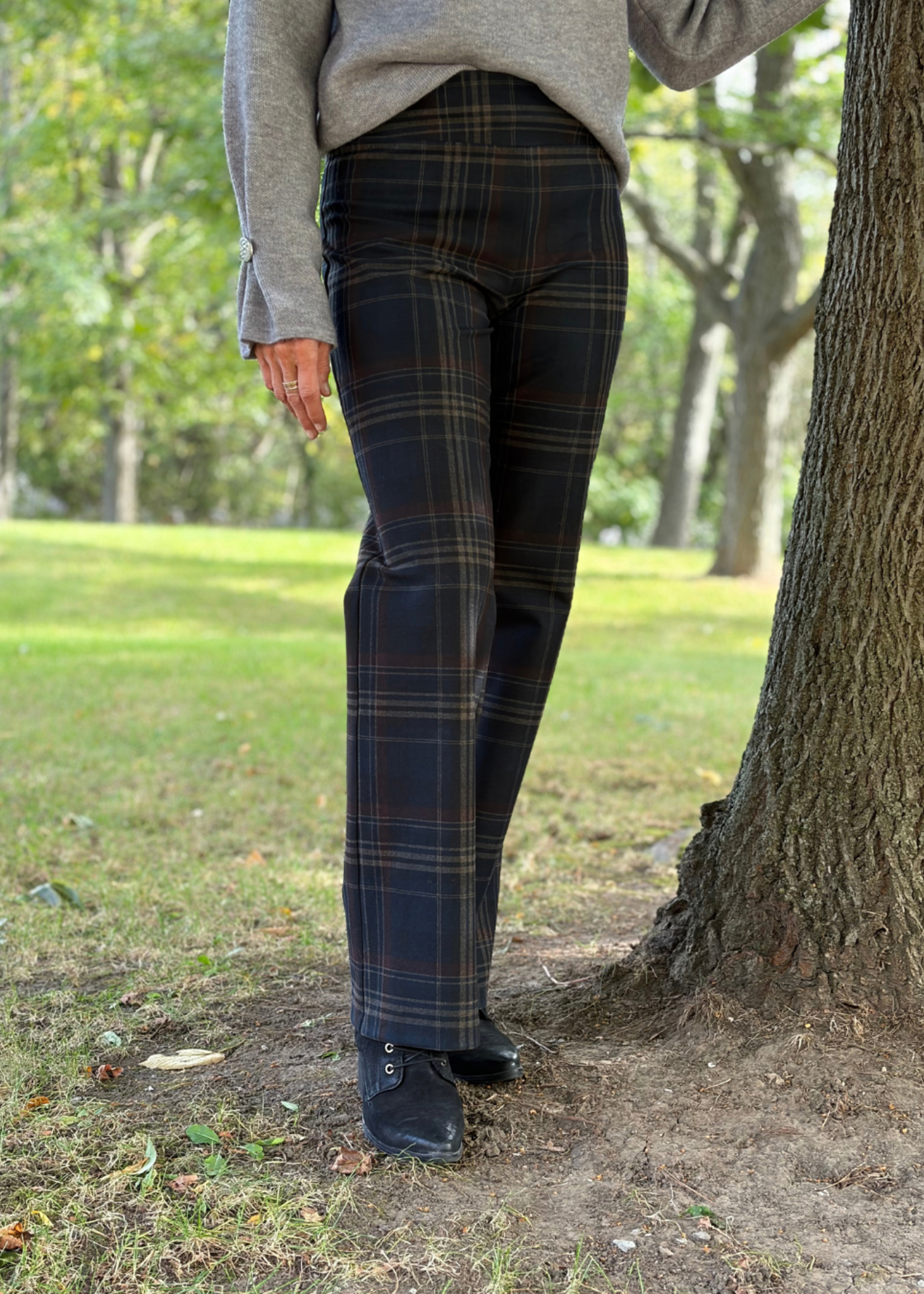 PURE PURE Plaid Pull On Pant