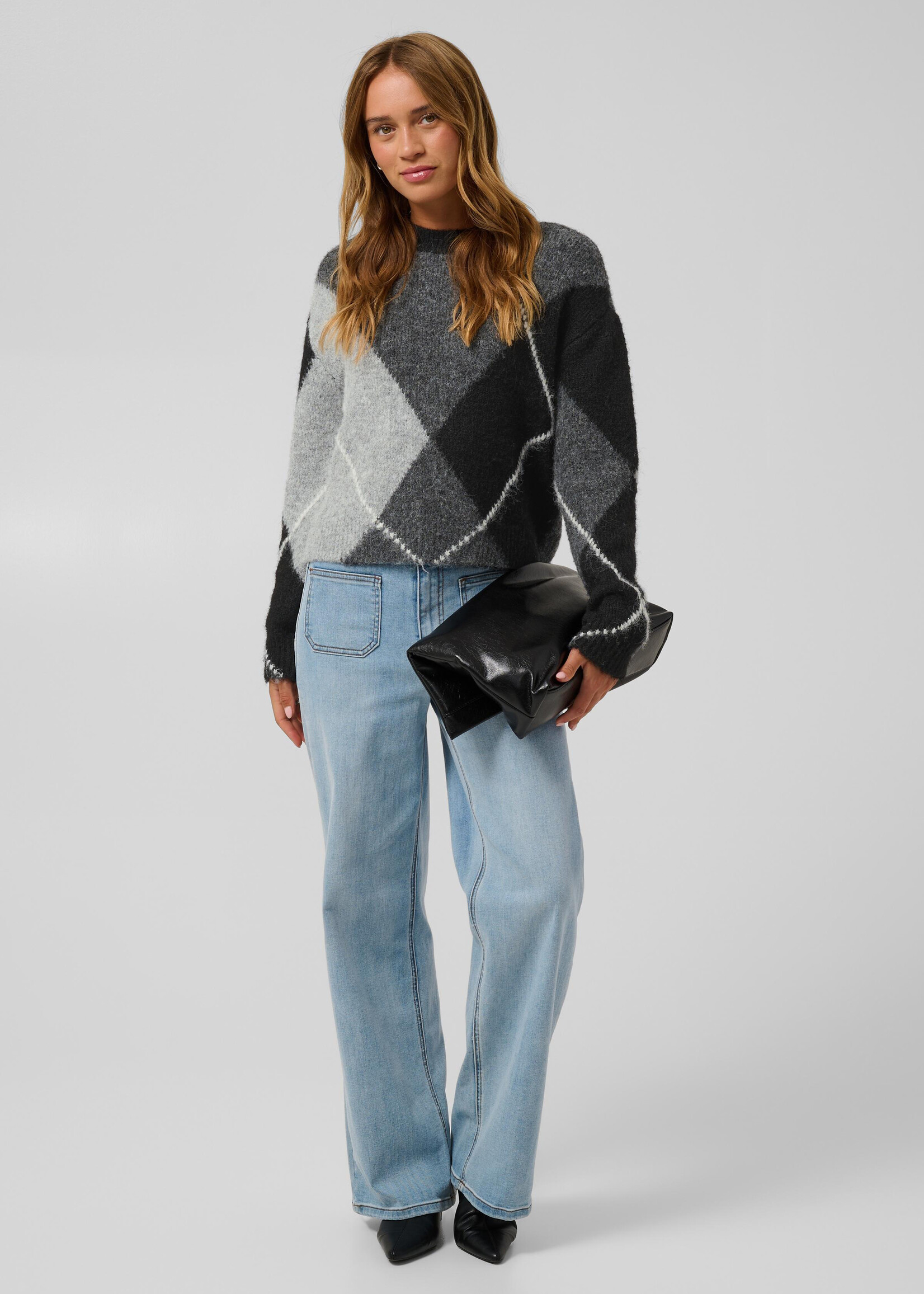 Kaffe Kaffe Grith Argyle Crew Sweater