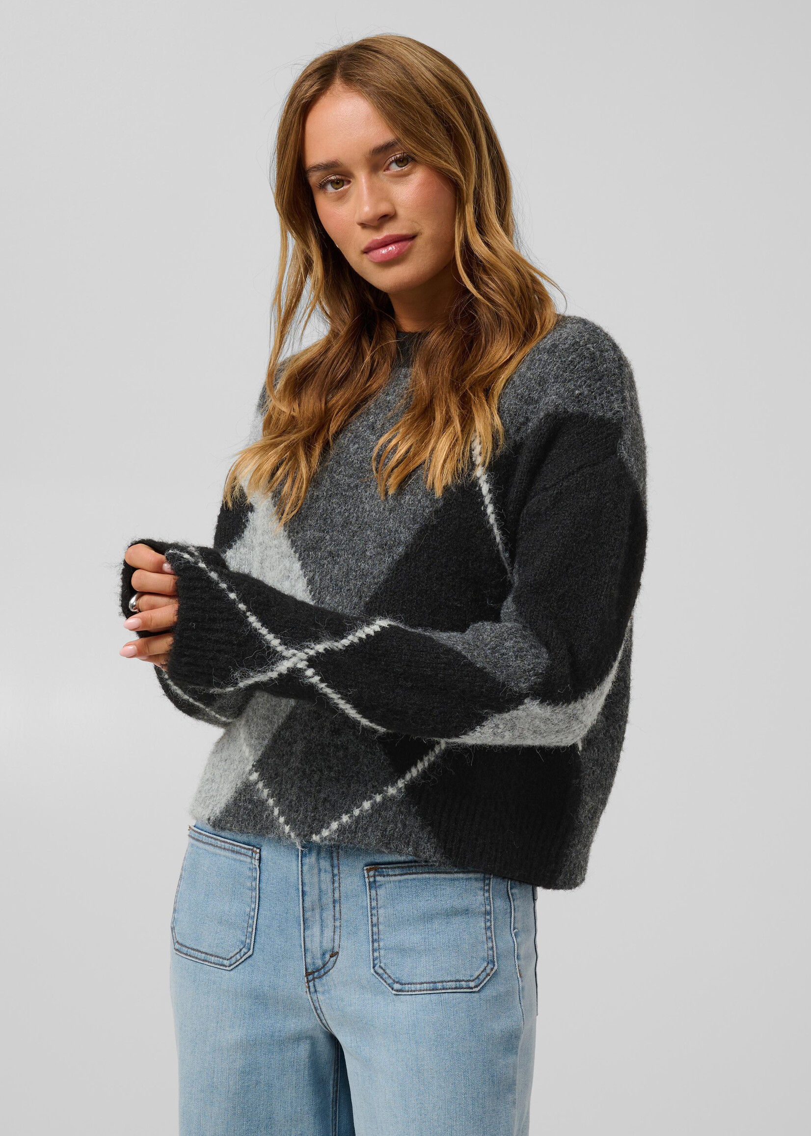 Kaffe Kaffe Grith Argyle Crew Sweater