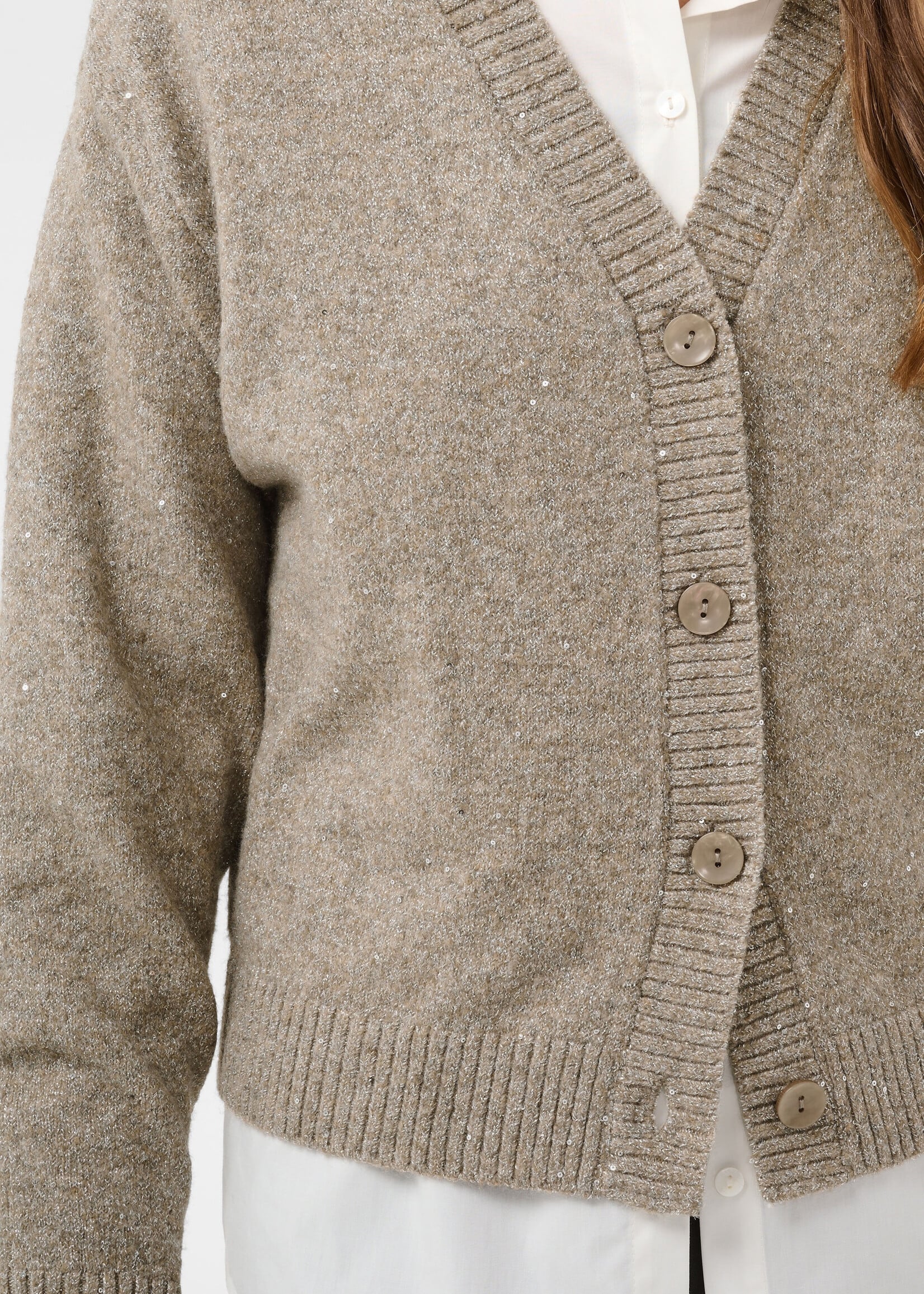 Saint Tropez Saint Tropez Nova Sparkle V-Neck Cardigan