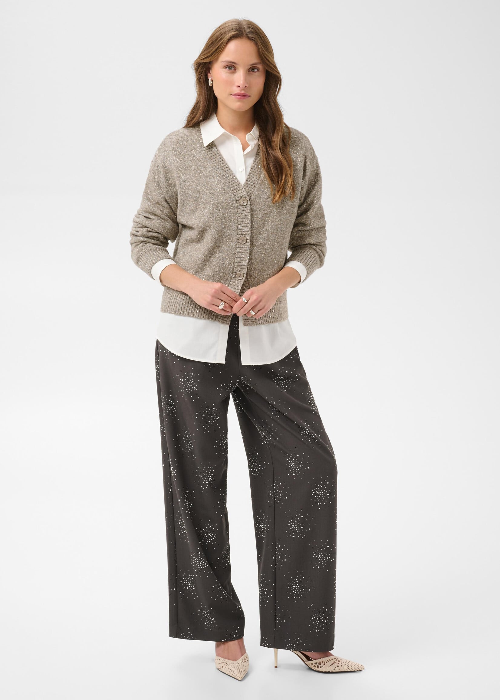 Saint Tropez Saint Tropez Nova Sparkle V-Neck Cardigan