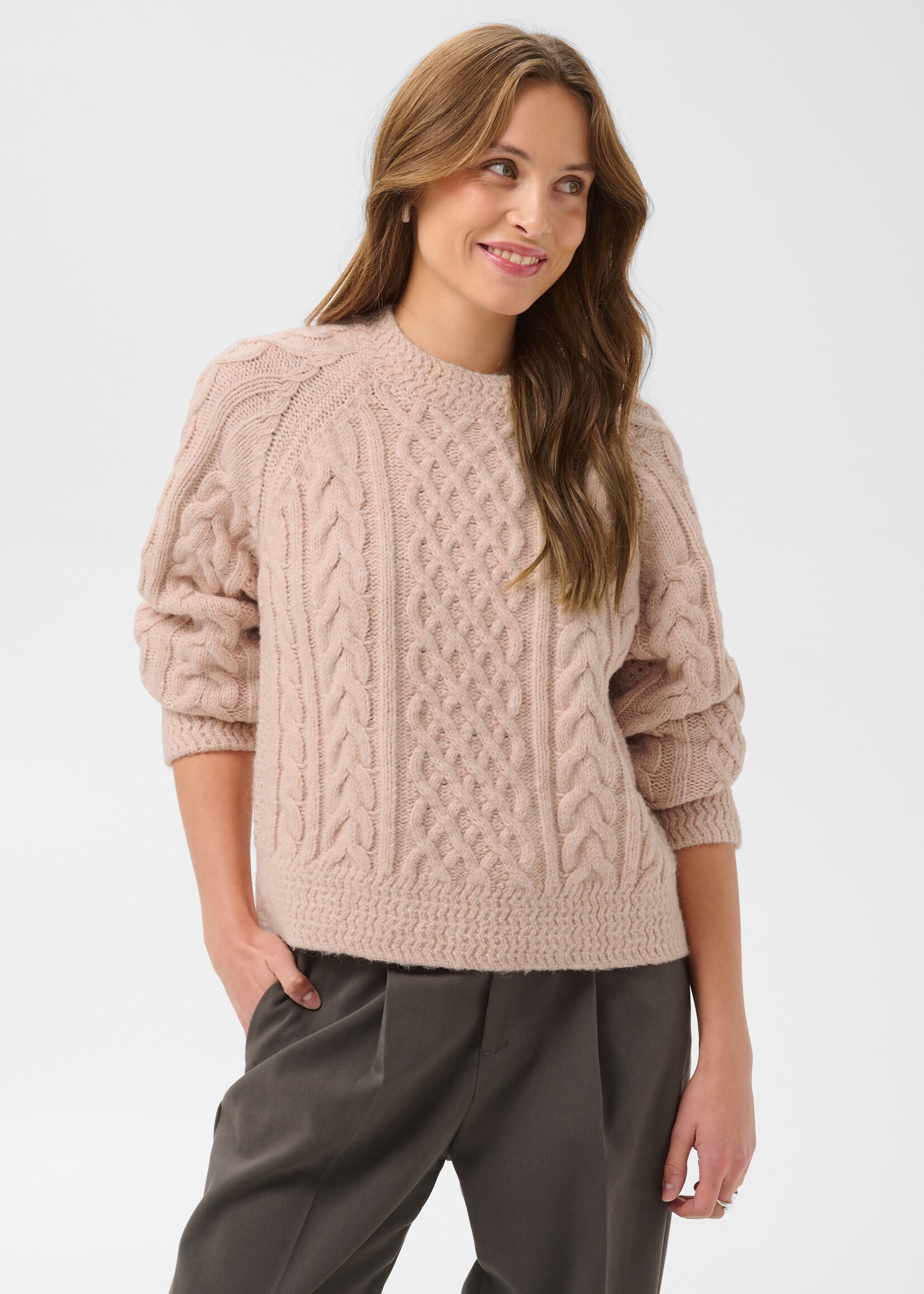 Saint Tropez Saint Tropez Uwena Cable Crew Sweater