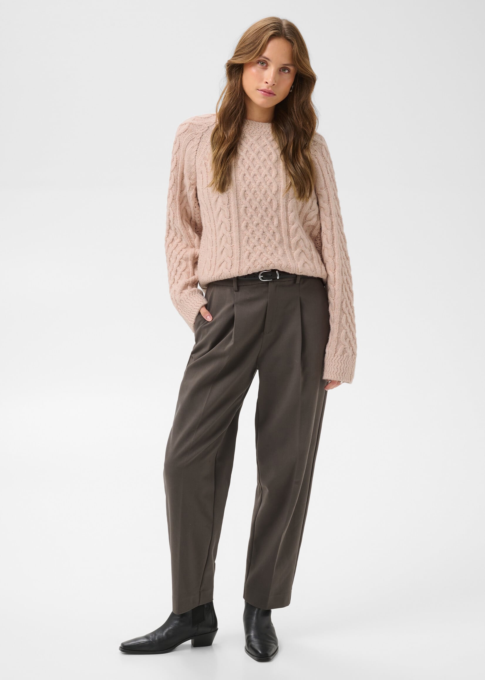 Saint Tropez Saint Tropez Uwena Cable Crew Sweater