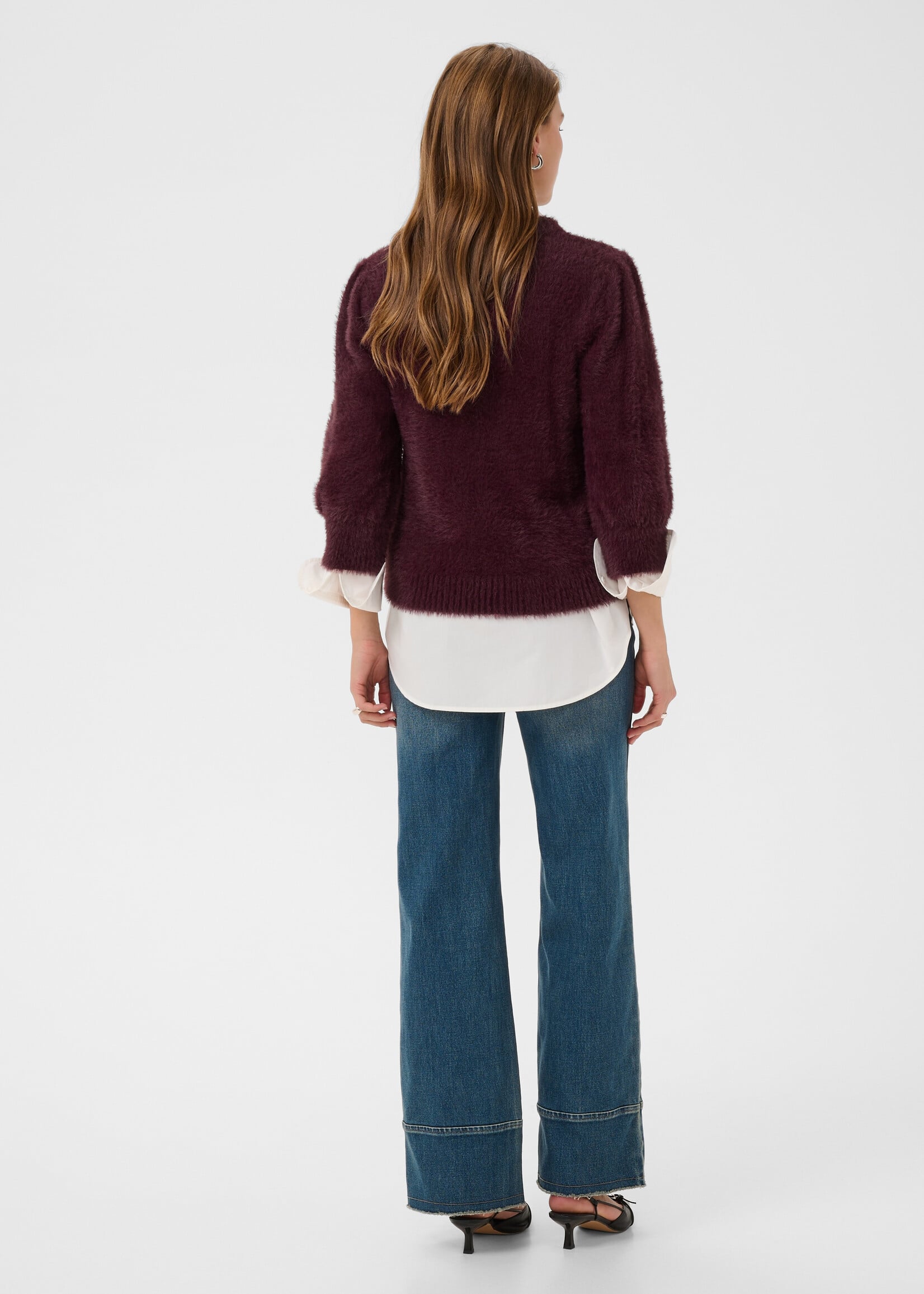 Saint Tropez Saint Tropez Banni Fuzzy Crew Sweater